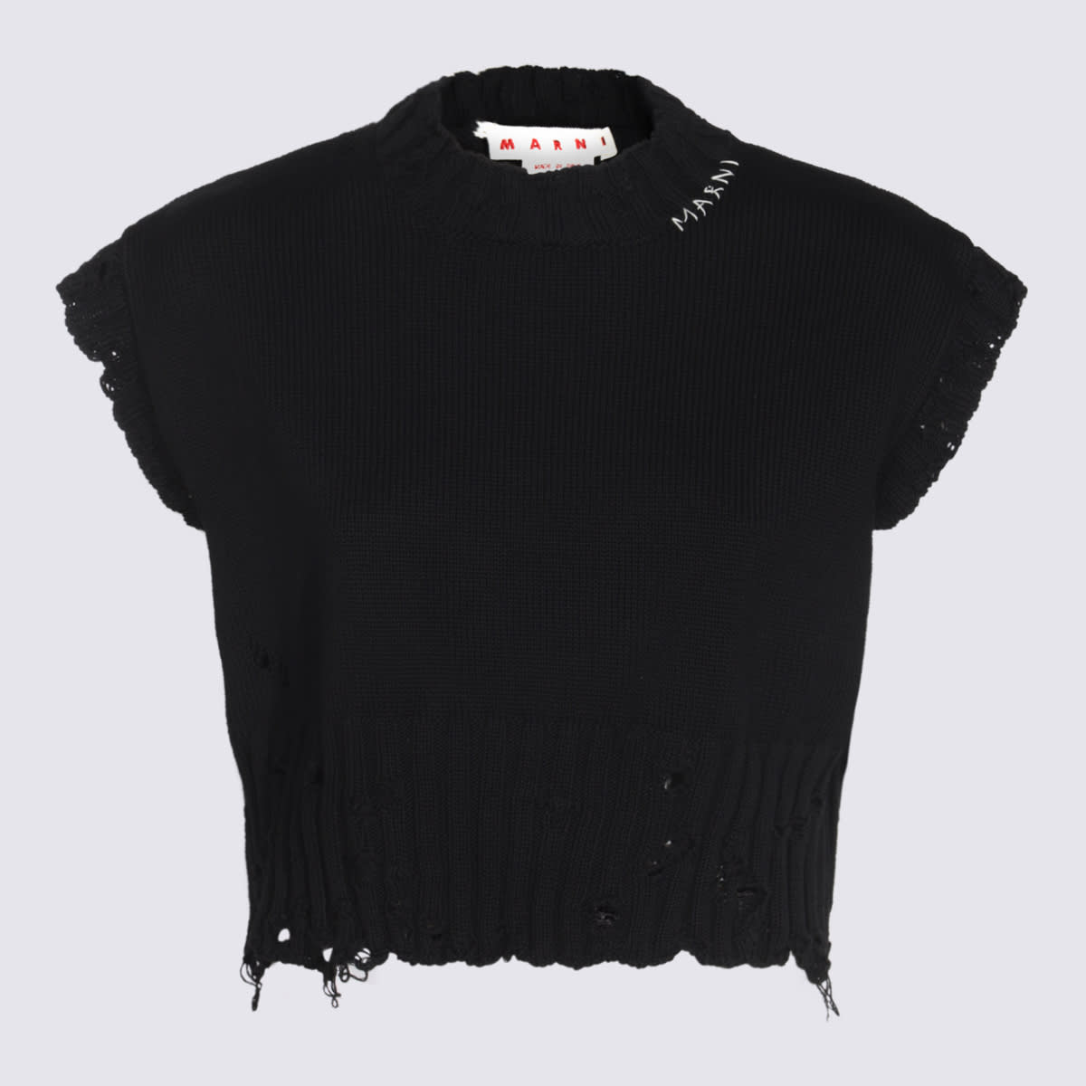 Marni Women's Sleeveless Boxy Sweater In Black