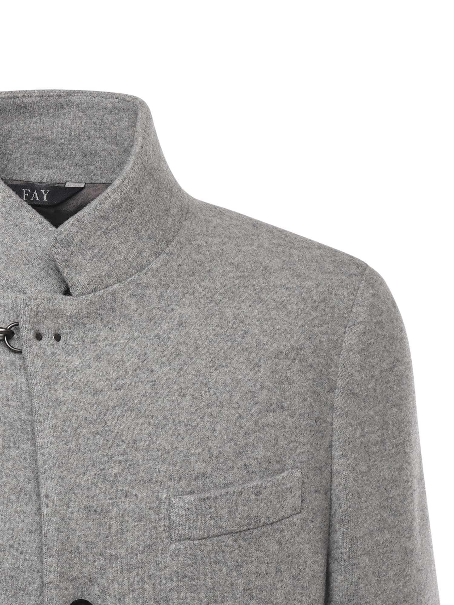 Fay Wool Coat In Gray