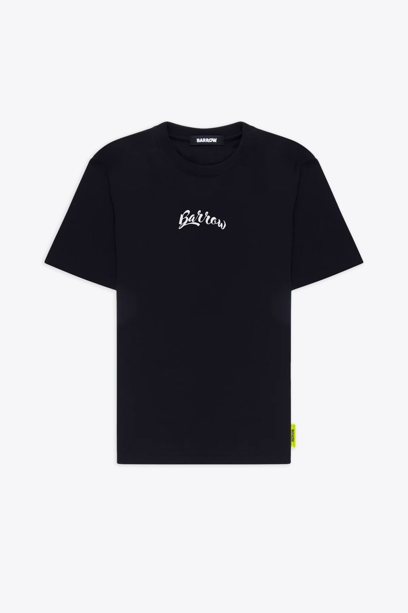 Jersey T-shirt Unisex Black T-shirt With Front Italic Logo And Back Graphic Print Barrow
