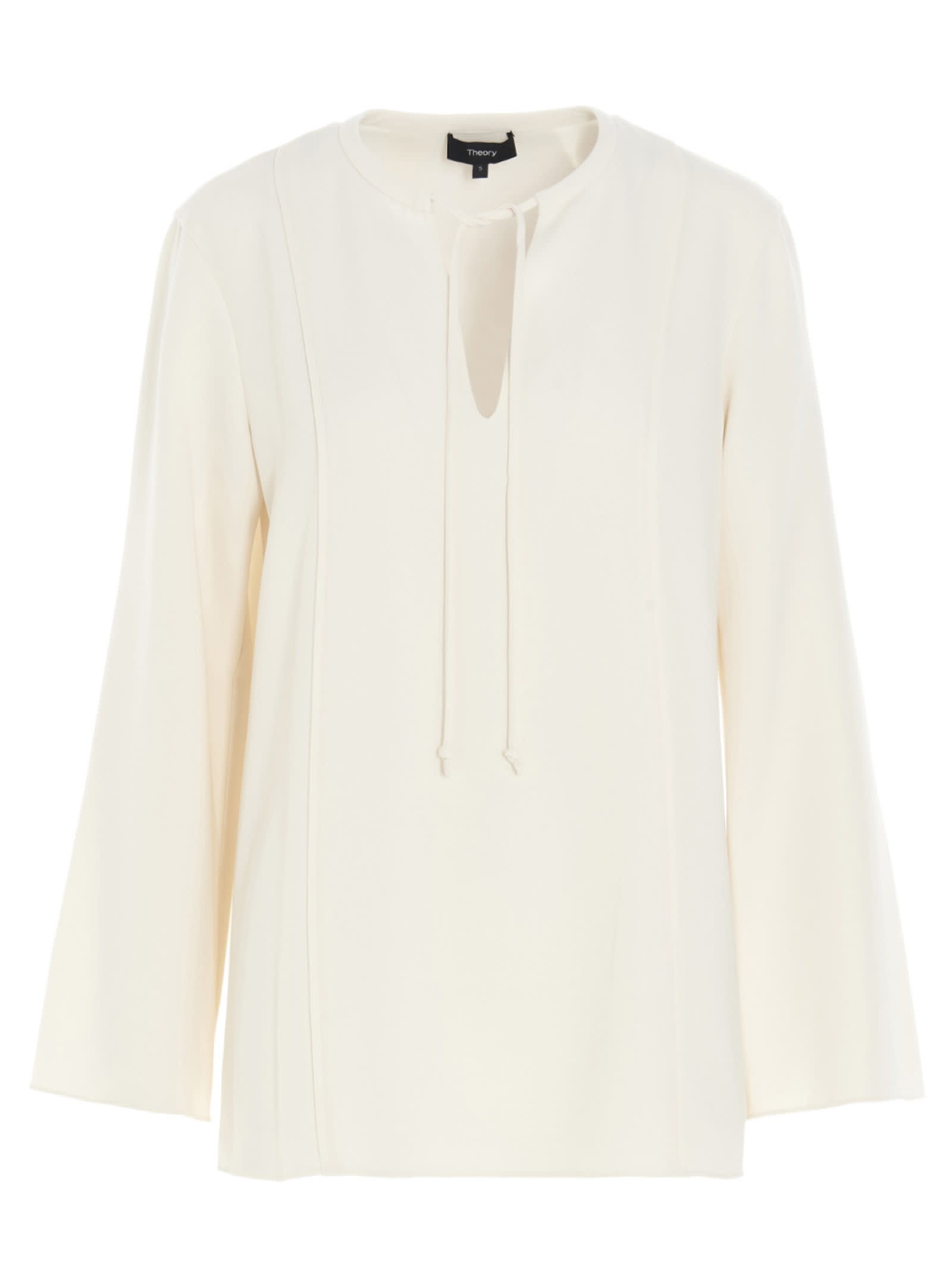 Theory Blouse With Lace Around The Collar