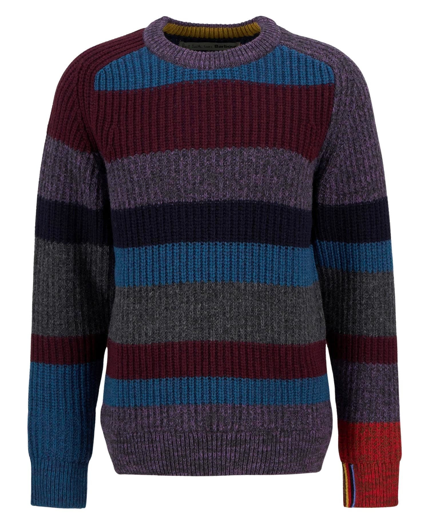 Paul Smith Striped-pattern Crew-neck Sweater In Multi