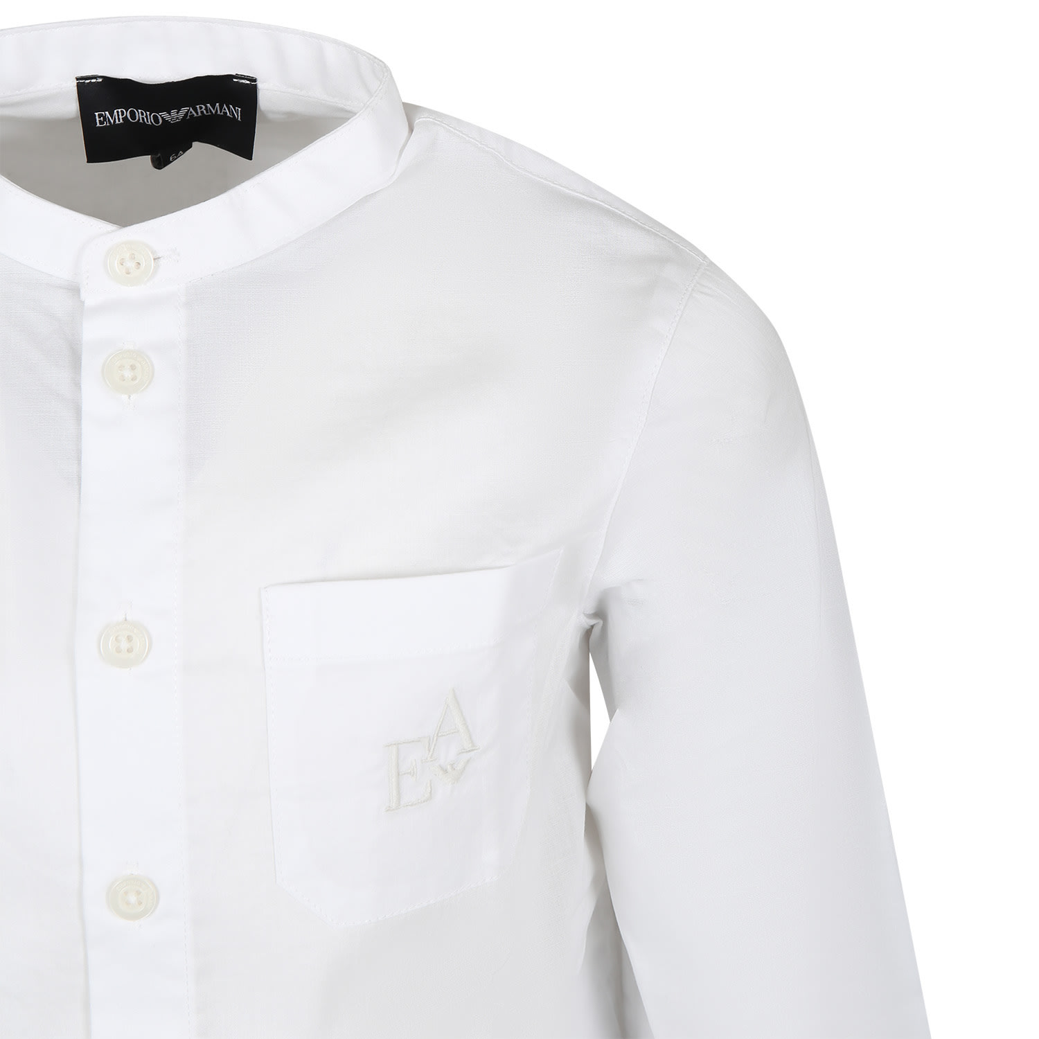 Shop Armani Collezioni Elegant Ivory Suit For Boy With Logo
