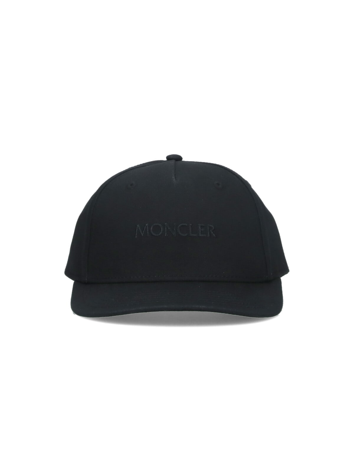 Moncler Logo Baseball Cap In Black