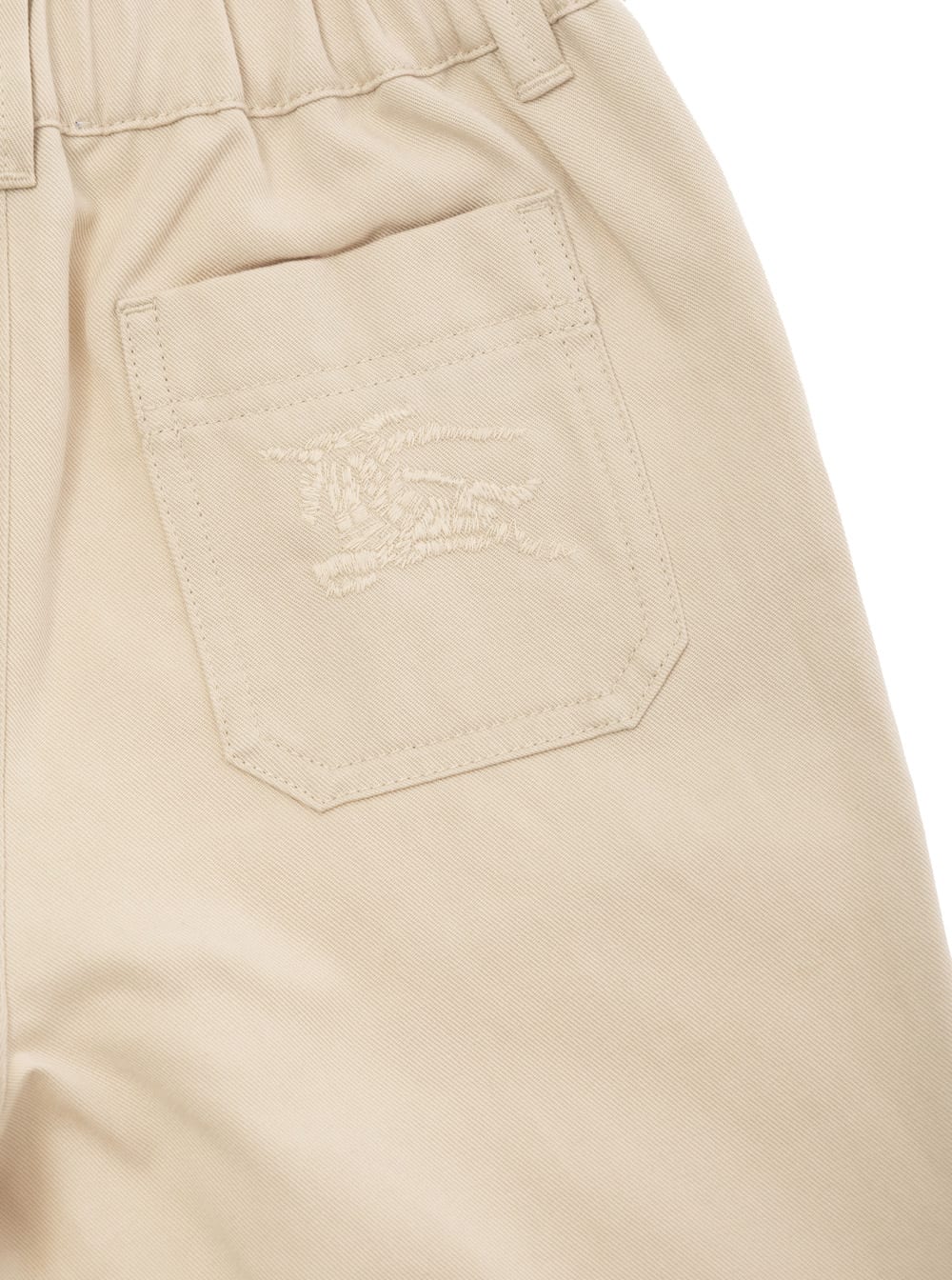 Burberry Beige Pants With Elastic Waistband In Cotton Blend Baby In Beige