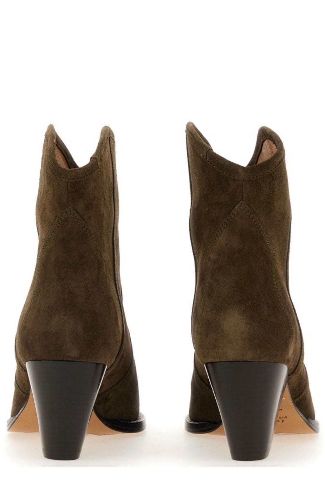 Shop Isabel Marant Darizo Heeled Ankle Boots In Brown