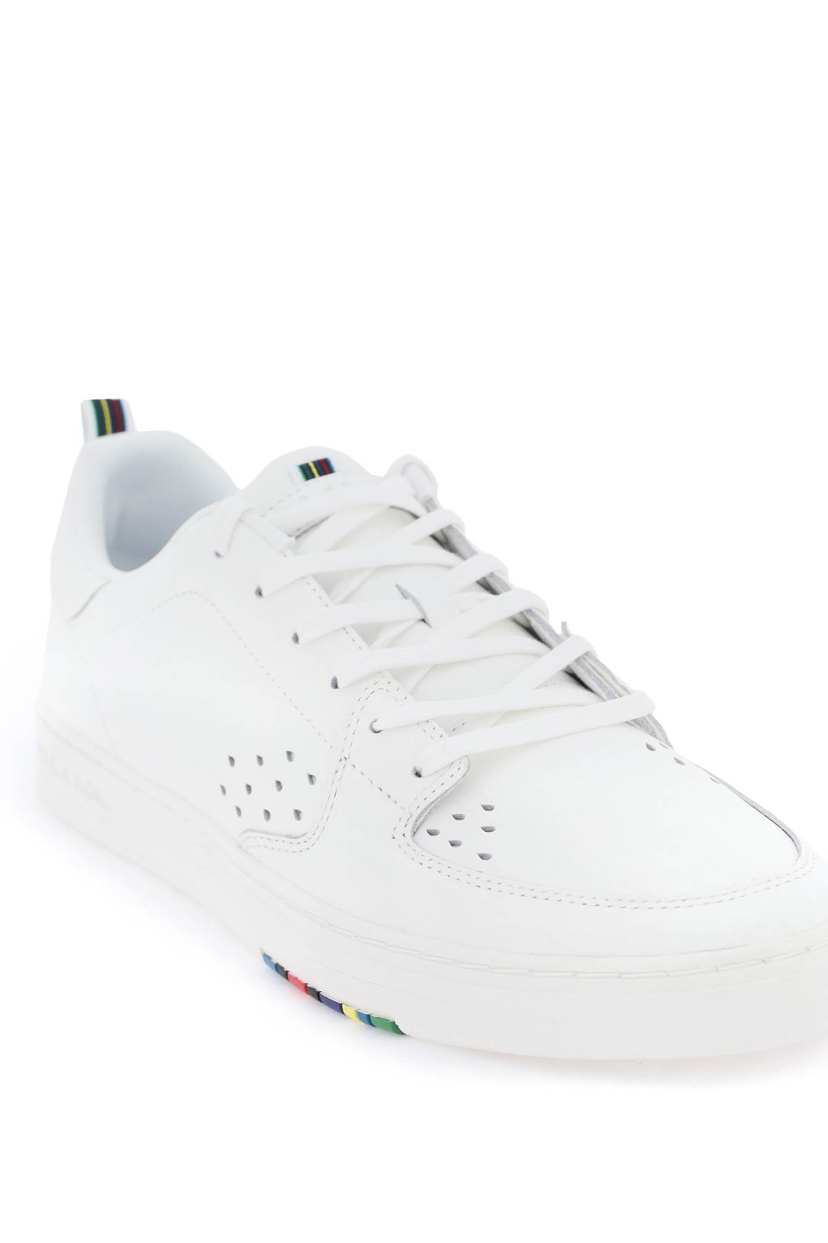 Shop Ps By Paul Smith Premium Leather Cosmo Sneakers In In White (white)