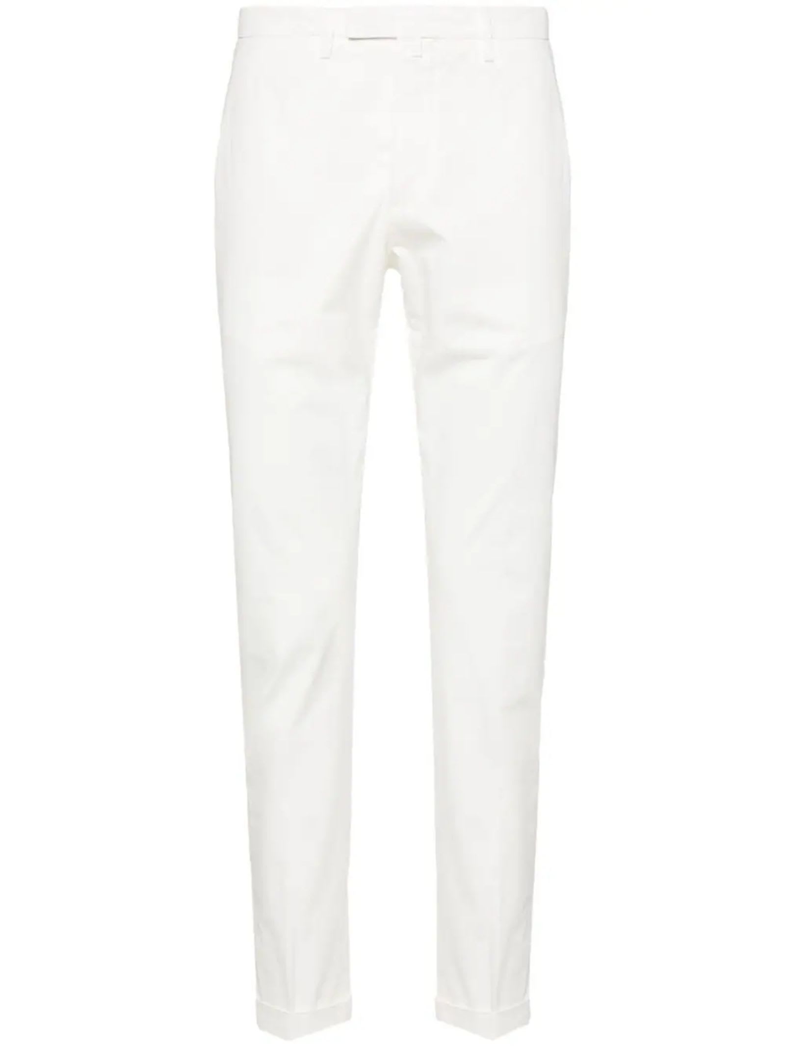 1949 White Stretch-cotton Trousers
