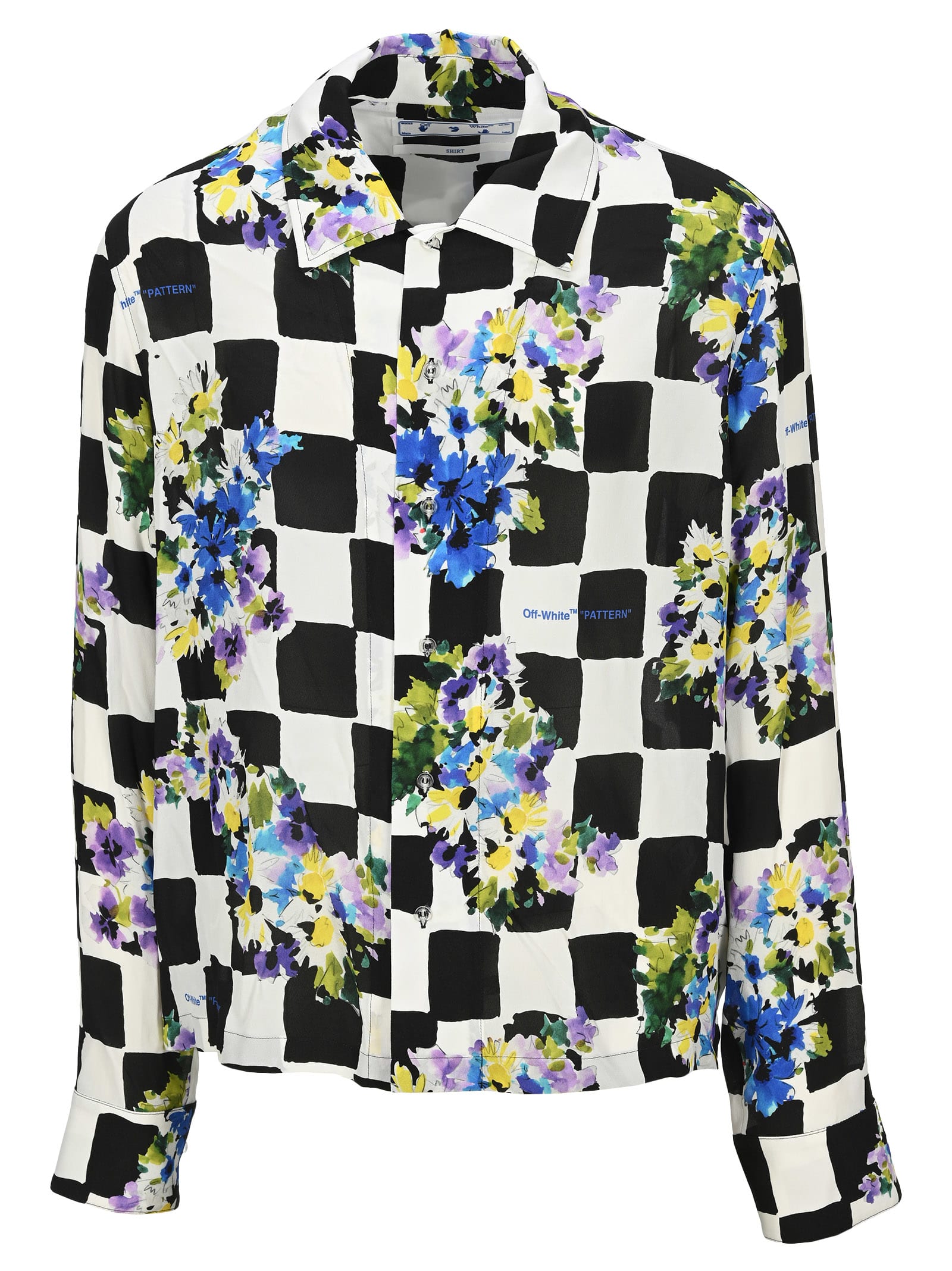OFF-WHITE OFF WHITE FLORAL PRINT SHIRT,11847781