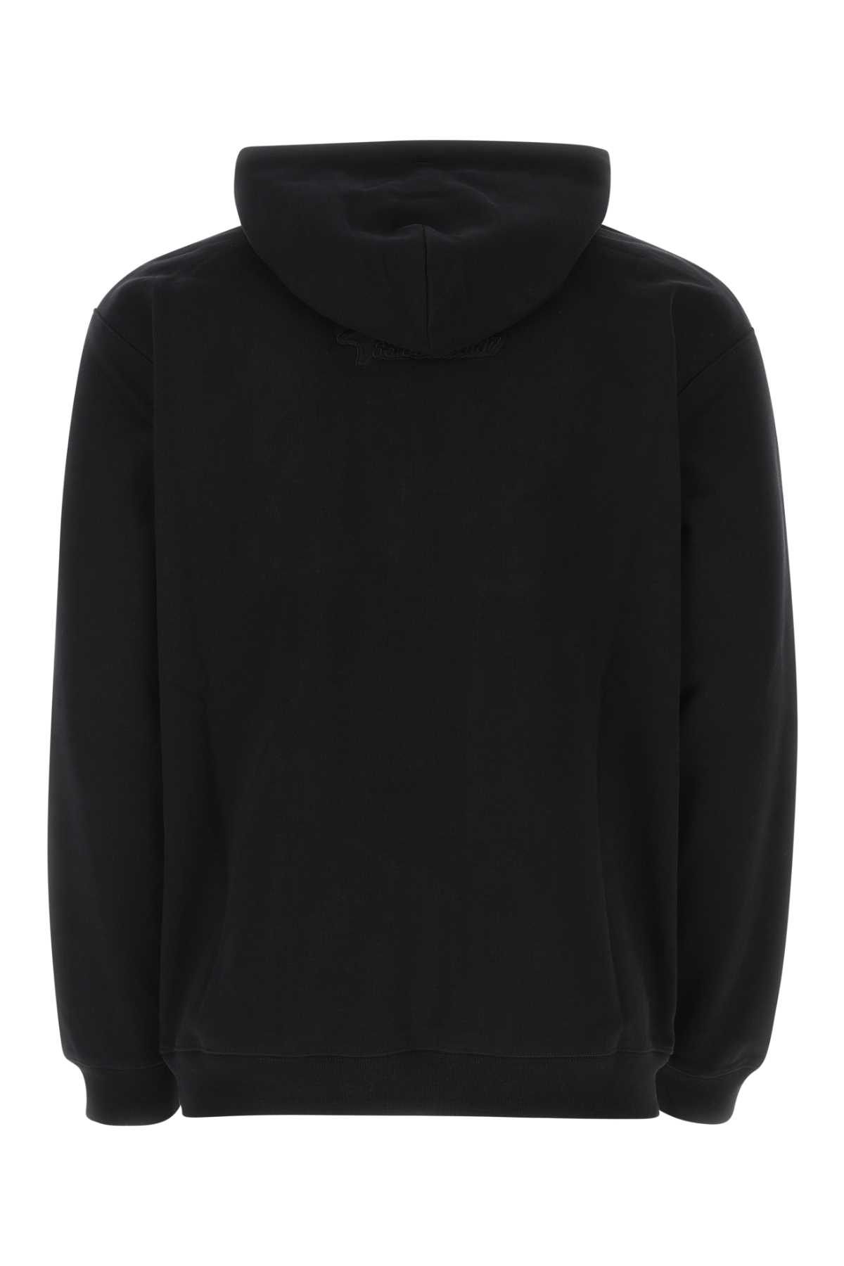 Shop Vtmnts Black Stretch Cotton Sweatshirt