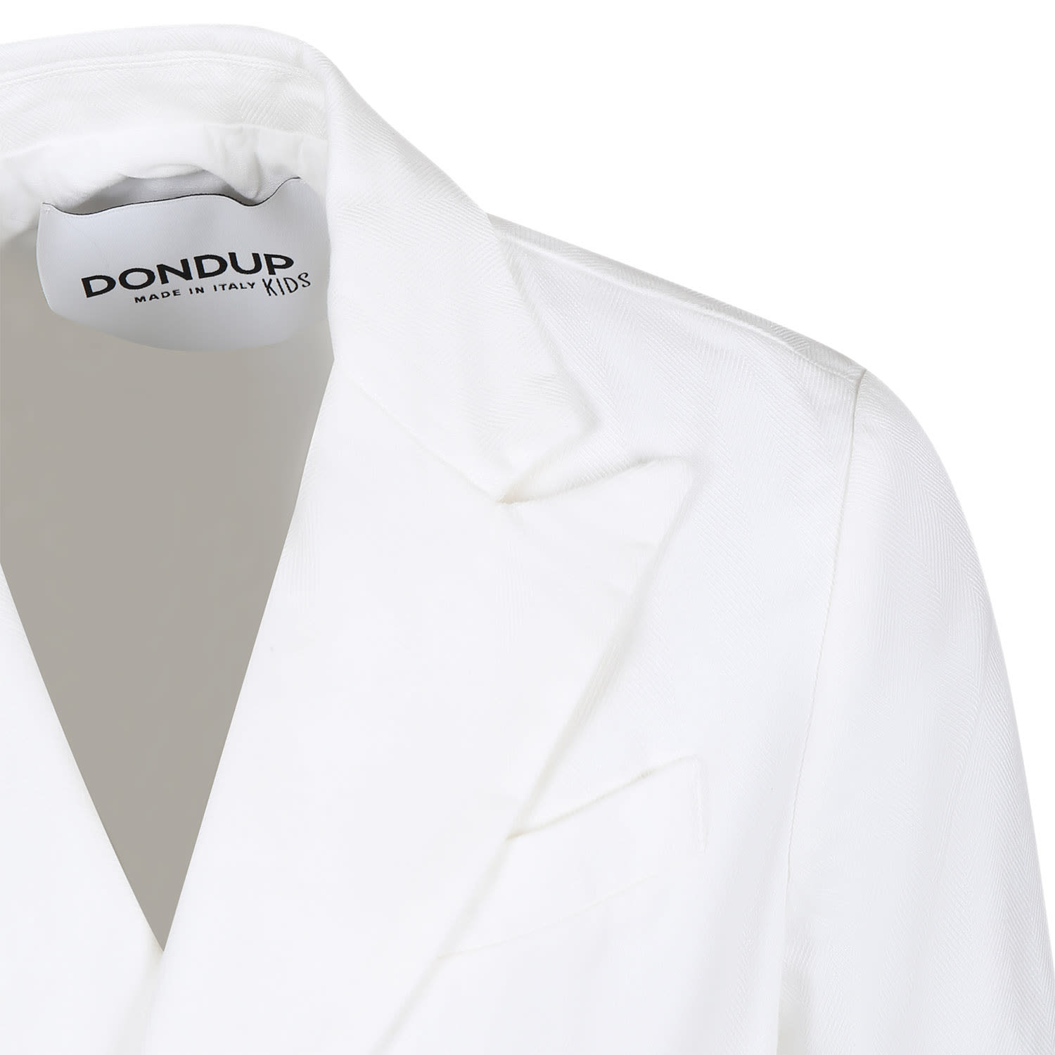 Dondup White Jacket For Boy With Logo In White