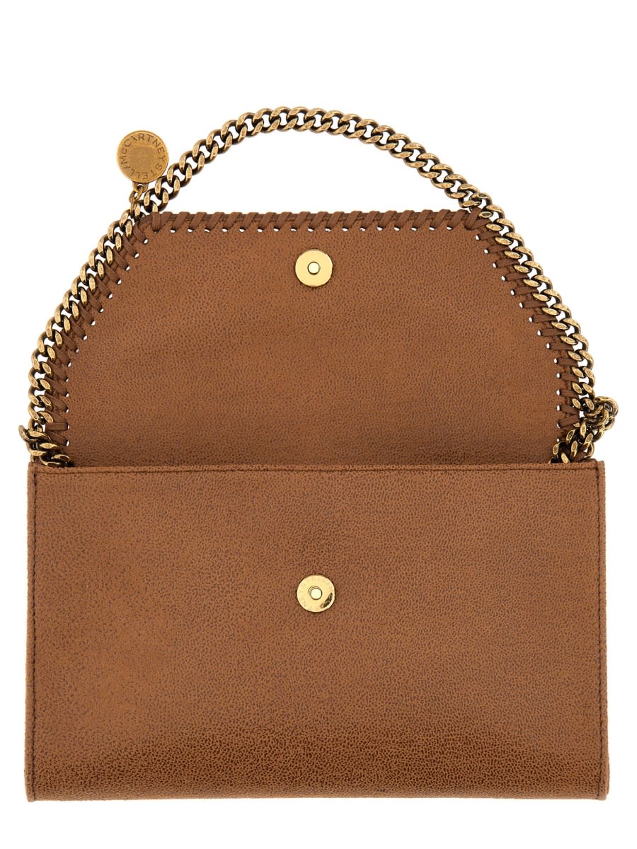 Shop Stella Mccartney Falabella Wallet Bag In Peacn