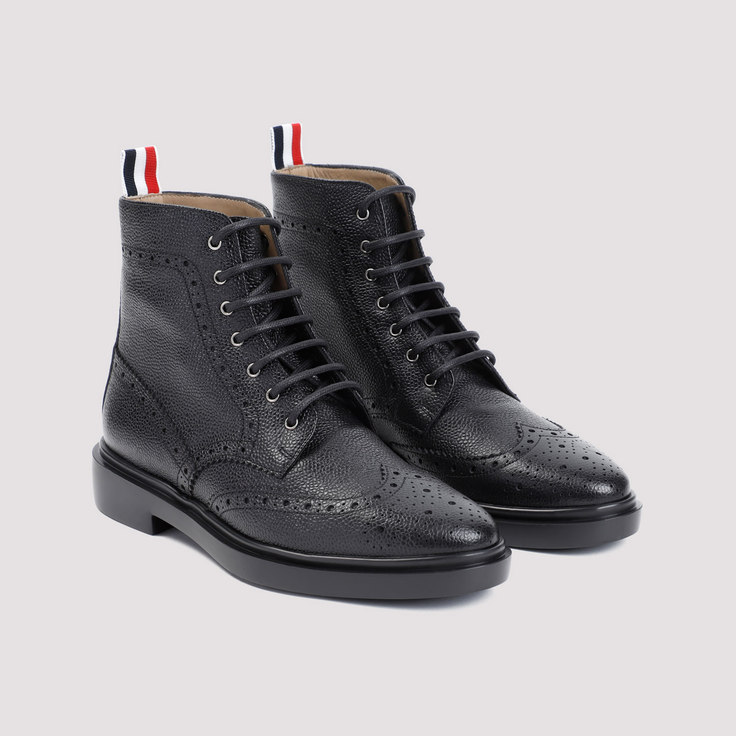 Shop Thom Browne Classic Wingtip Boot In Black