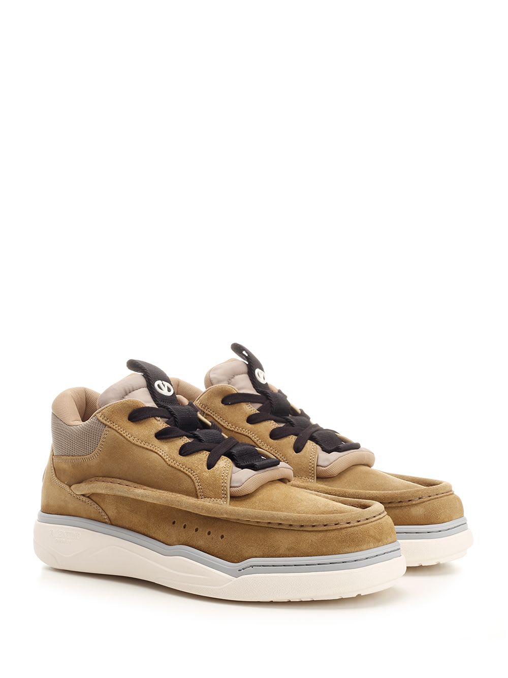 Shop Valentino Runboot Sneaker In Beige