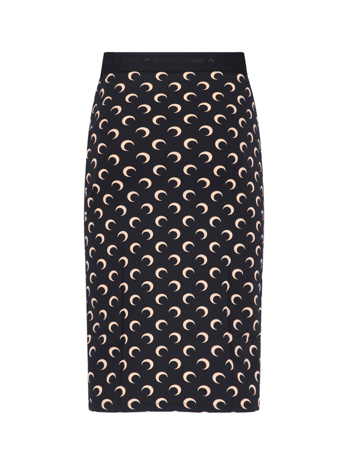 Marine Serre Moon Midi Skirt In Black