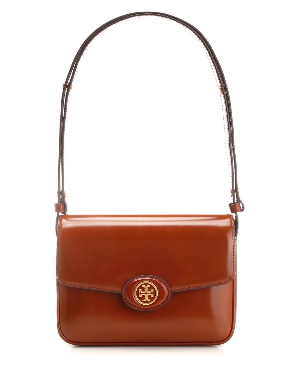 Shop Tory Burch Robinson Shoulder Bag In Brown