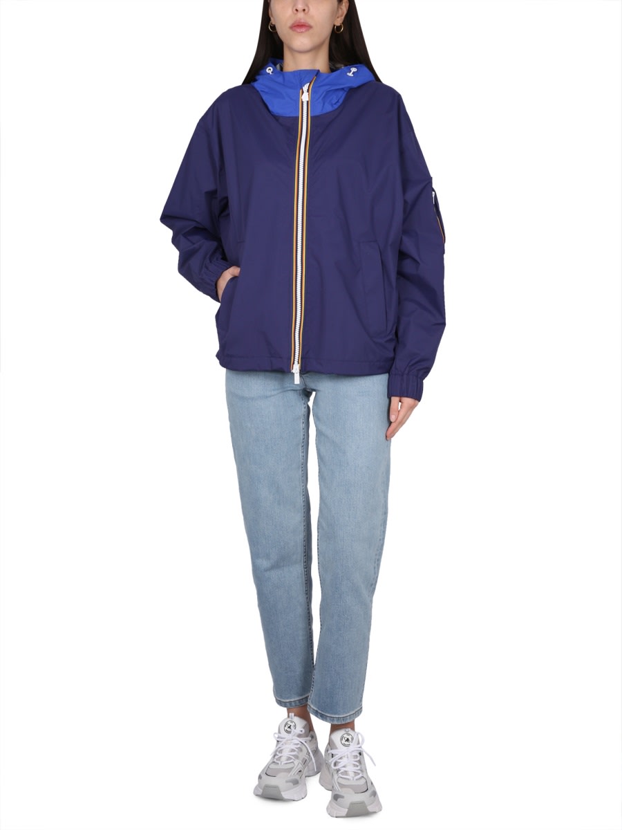 K-way Claudey Jacket Unisex In Blue