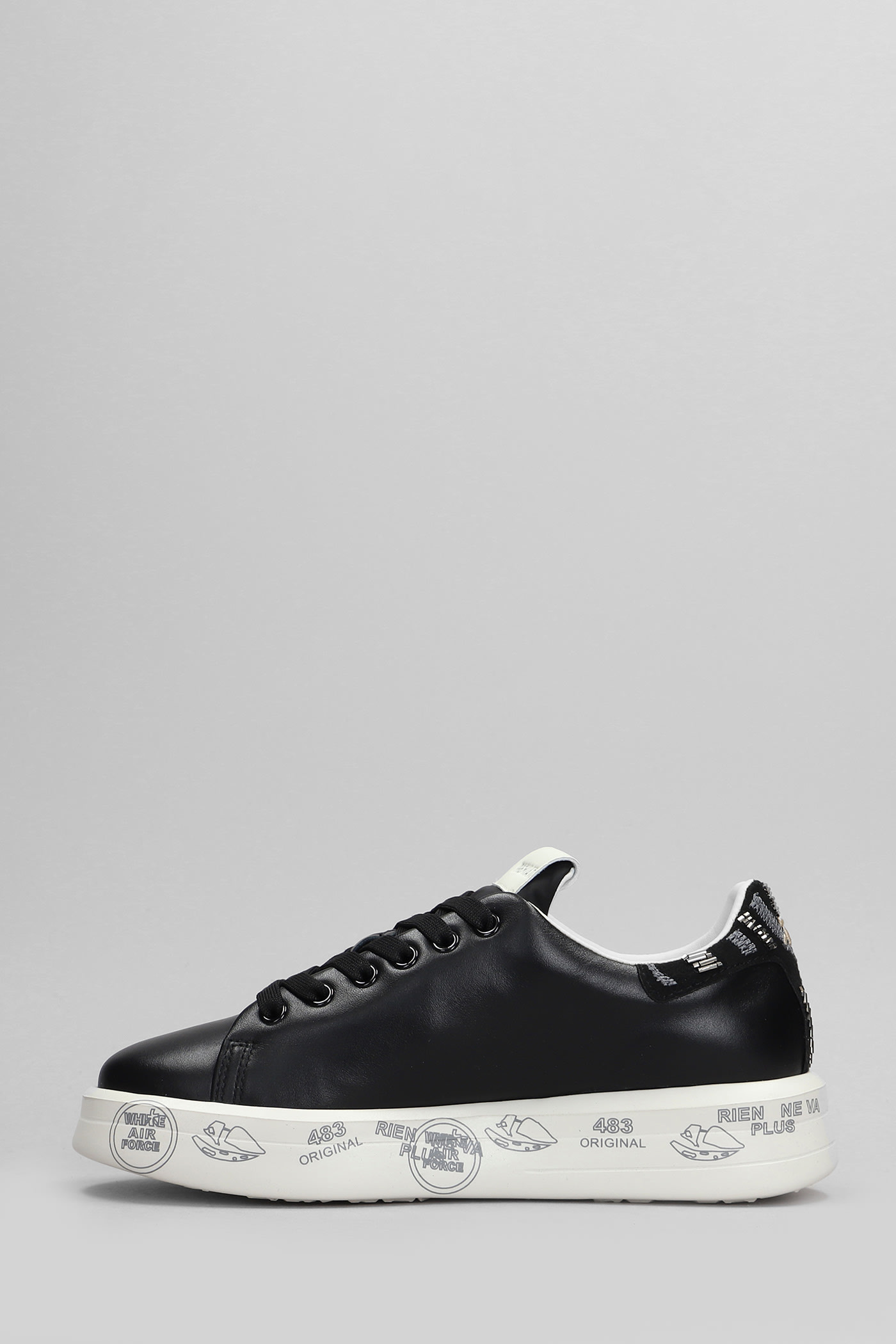 Shop Premiata Belle Sneakers In Black Leather