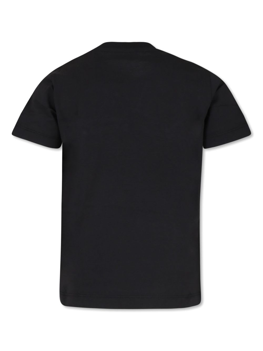 Moncler Stretch Jersey T-shirt Kids In Black