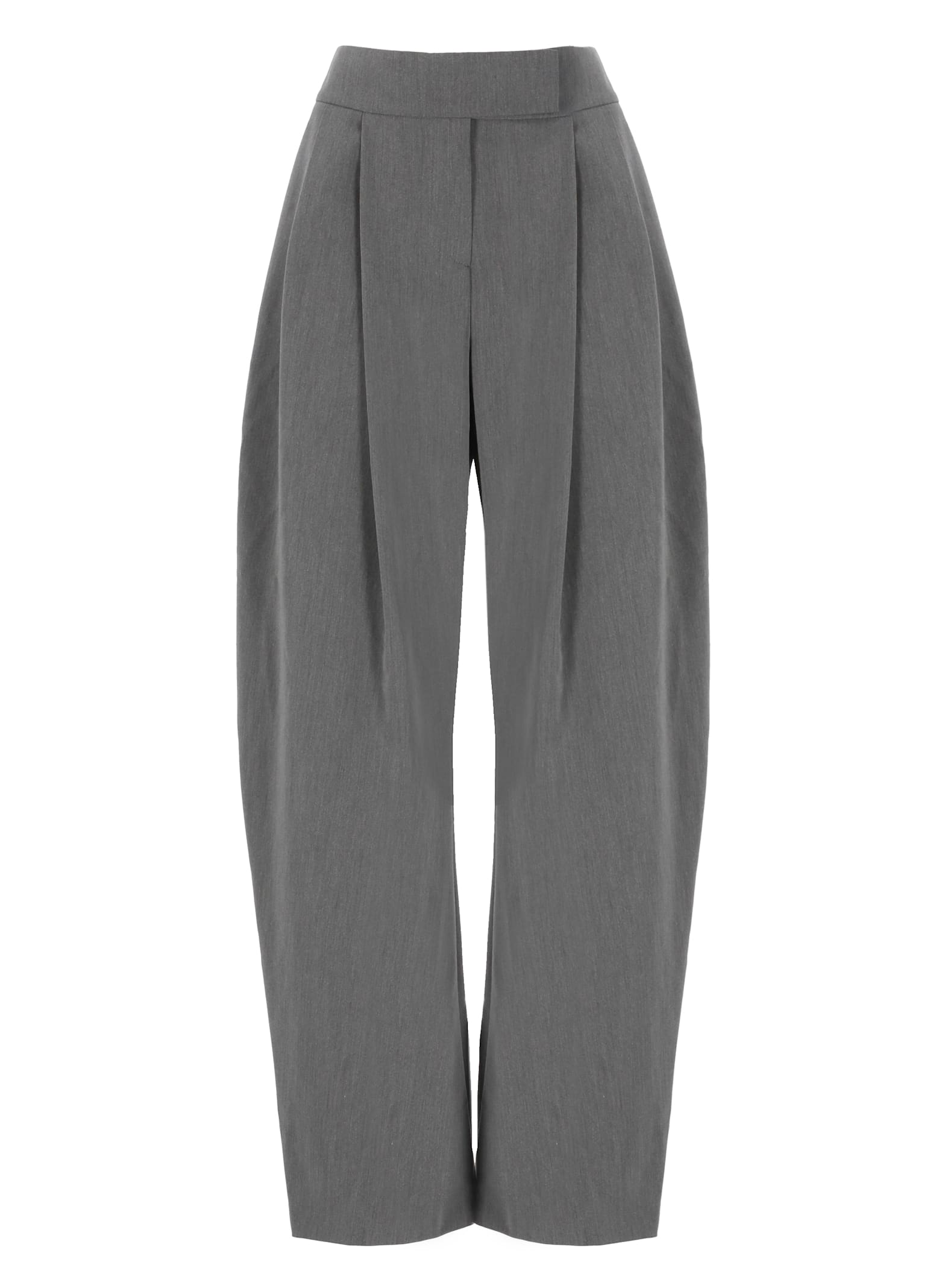 Shop Pinko Viscose Trousers In Grey