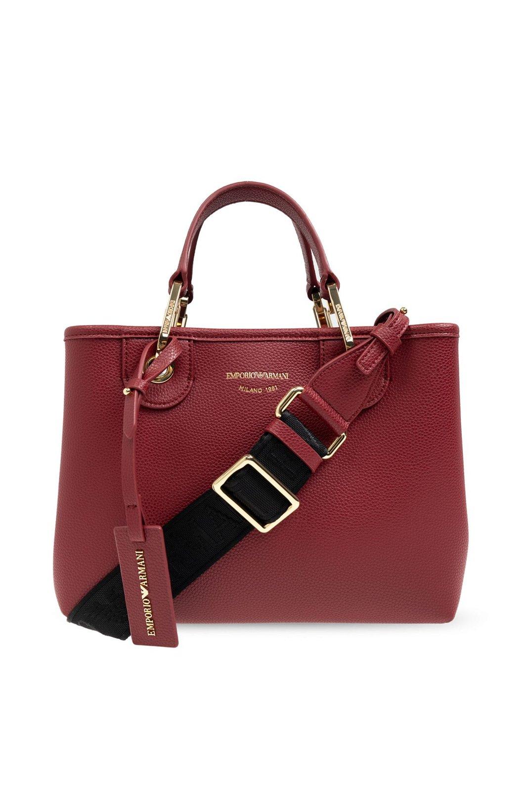 Shop Emporio Armani Bag Type Shopper In Bordeaux