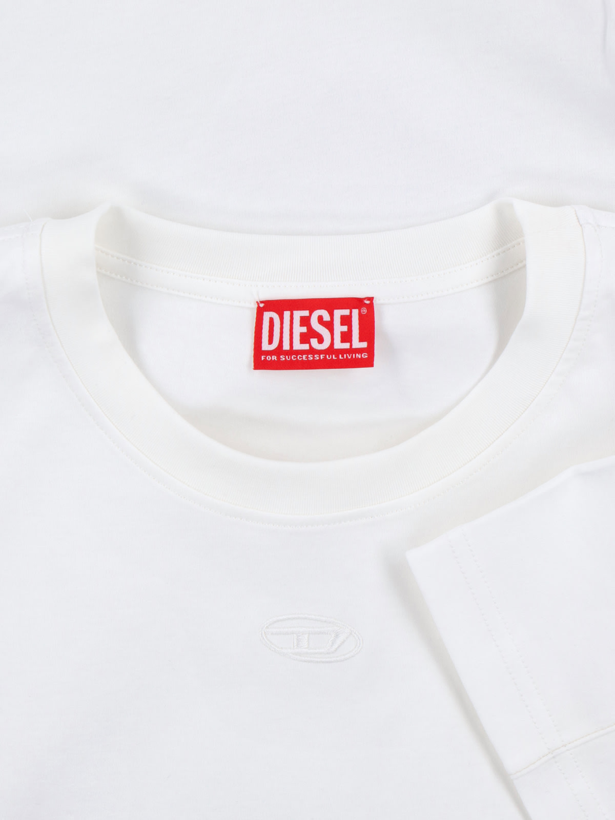 Diesel T-shirt In White Cotton With Logo In White