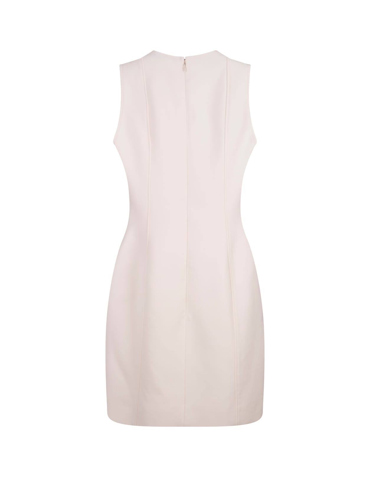 Shop Stella Mccartney White Moulded Sleeveless Mini Dress