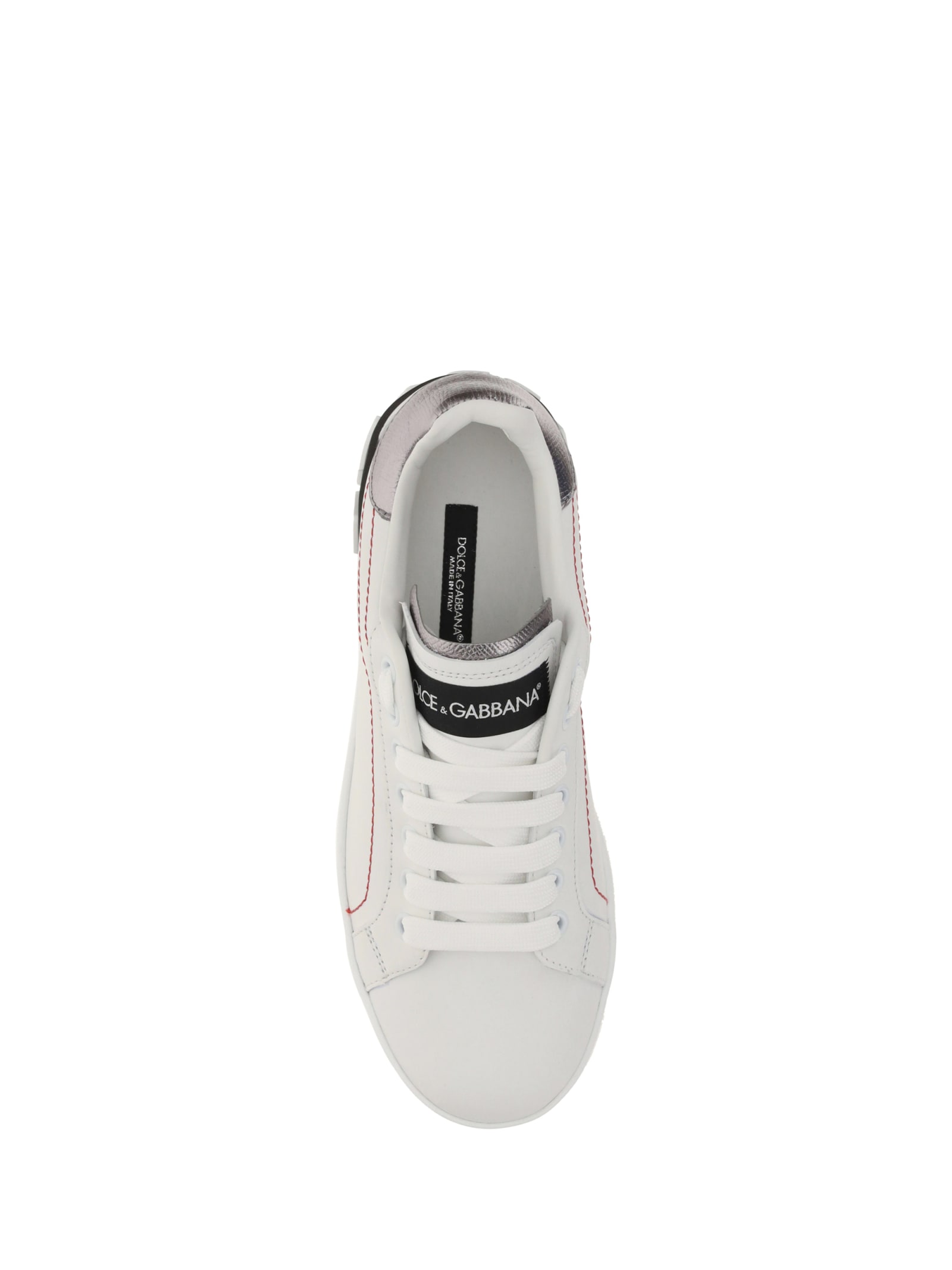 Shop Dolce & Gabbana Sneakers In Bianco/argento