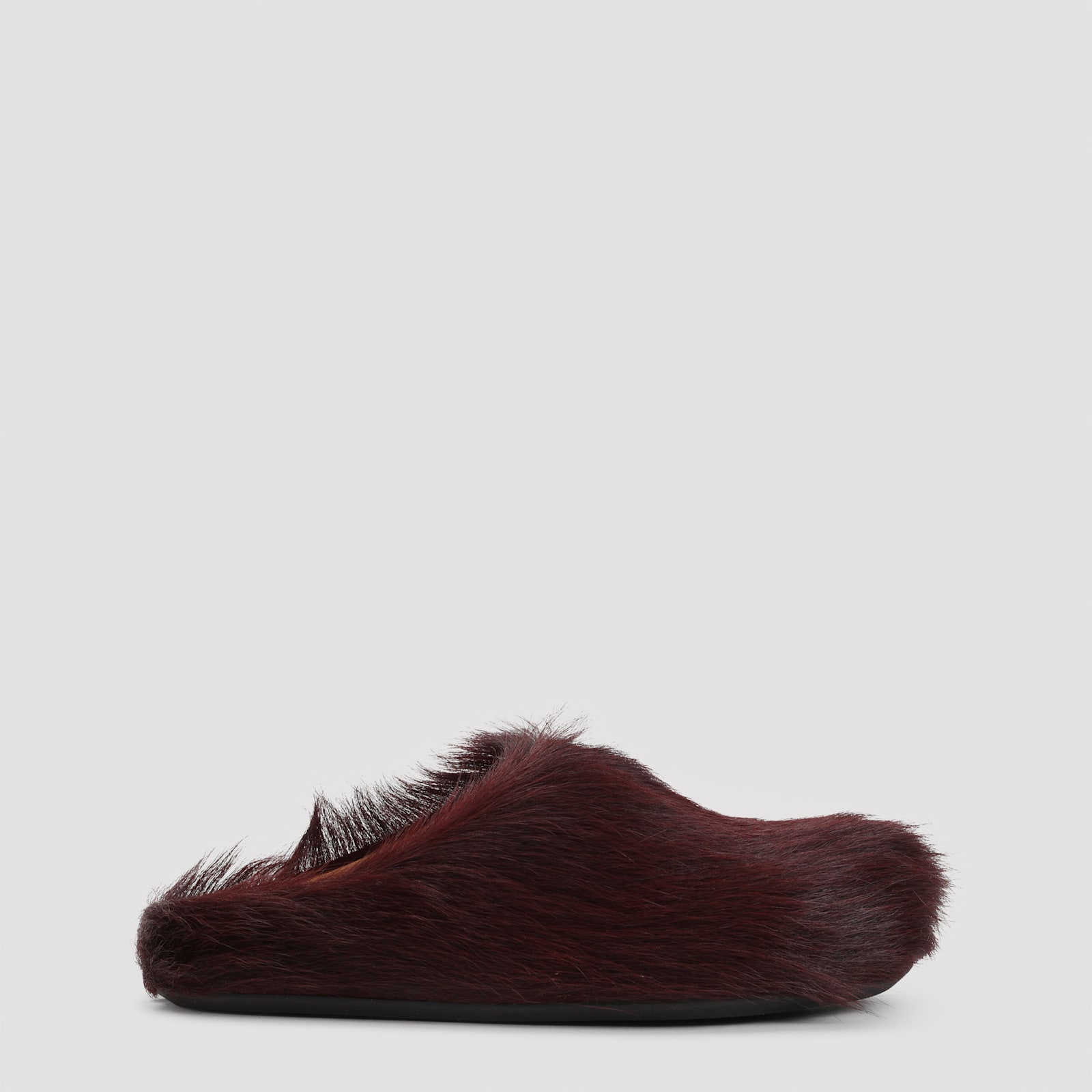 Marni Fussbett Sabot Genuine Calf Hair Clog In Brown