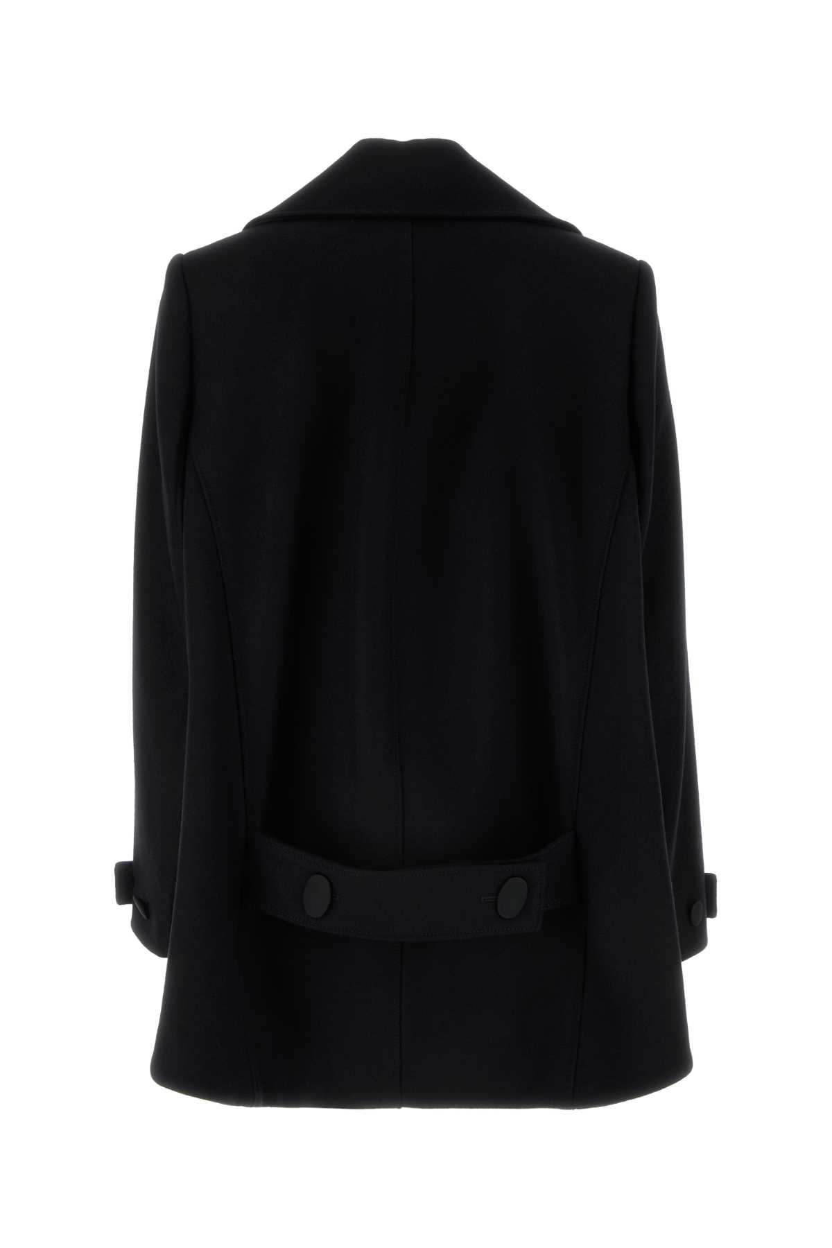 Shop Givenchy Black Wool Oversize Coat