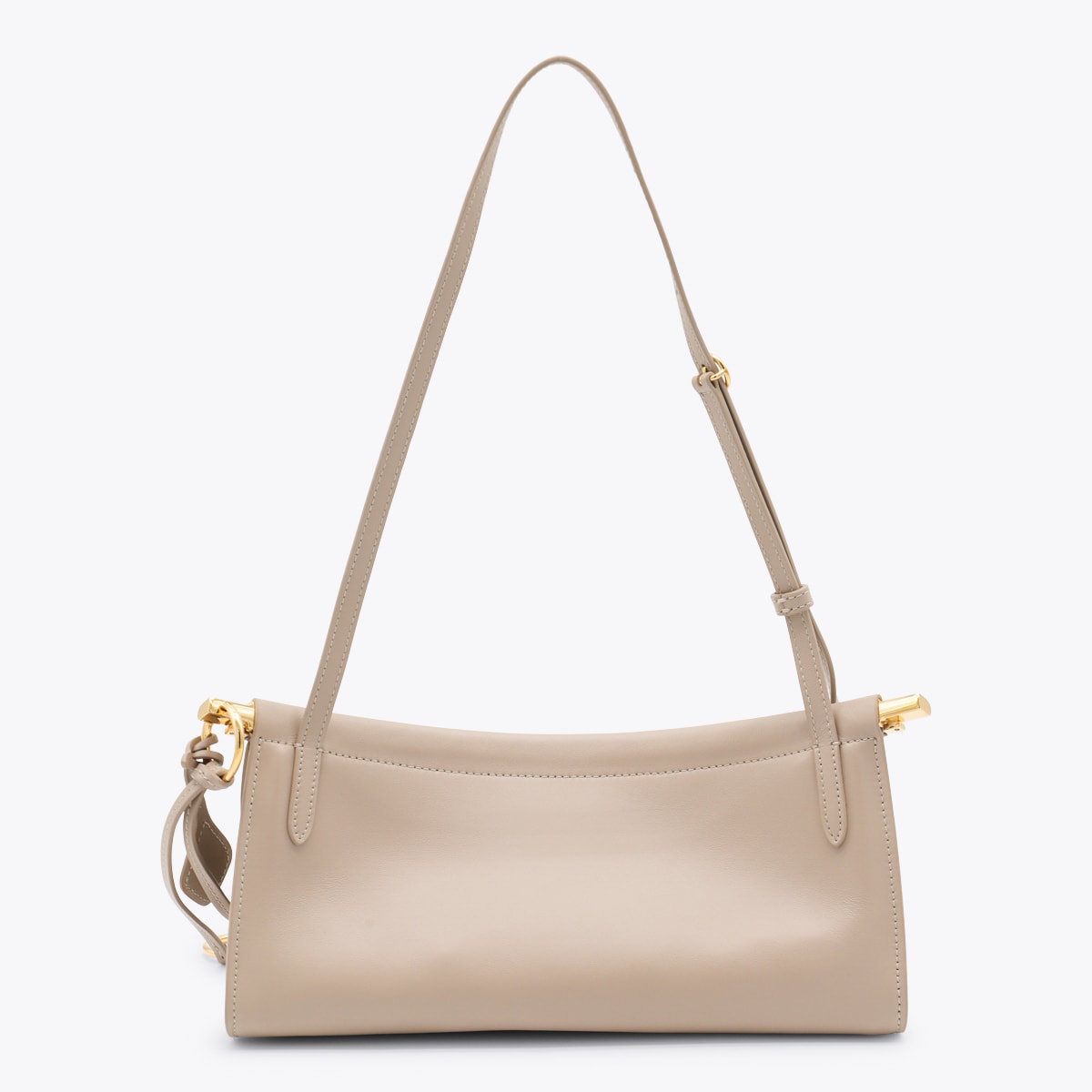 Alaïa Beige Leather Le Click East West Small Crossbody Bag In Gray