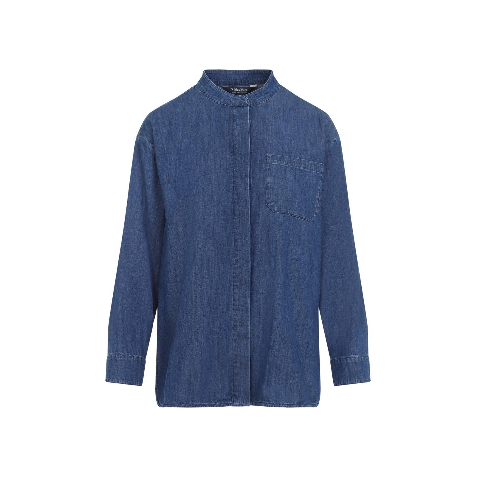 'S Max Mara Unito Long-sleeved Denim Shirt