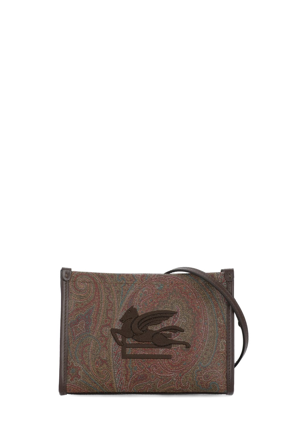 Shop Etro Paisley Pochette In Brown