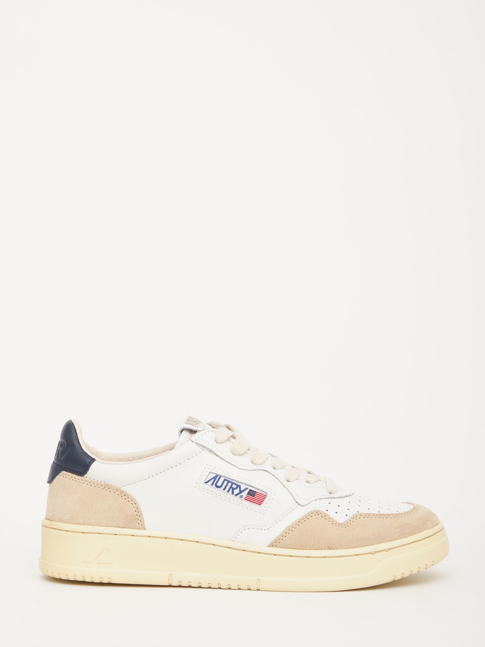 Shop Autry Medalist Suede Sneakers In White