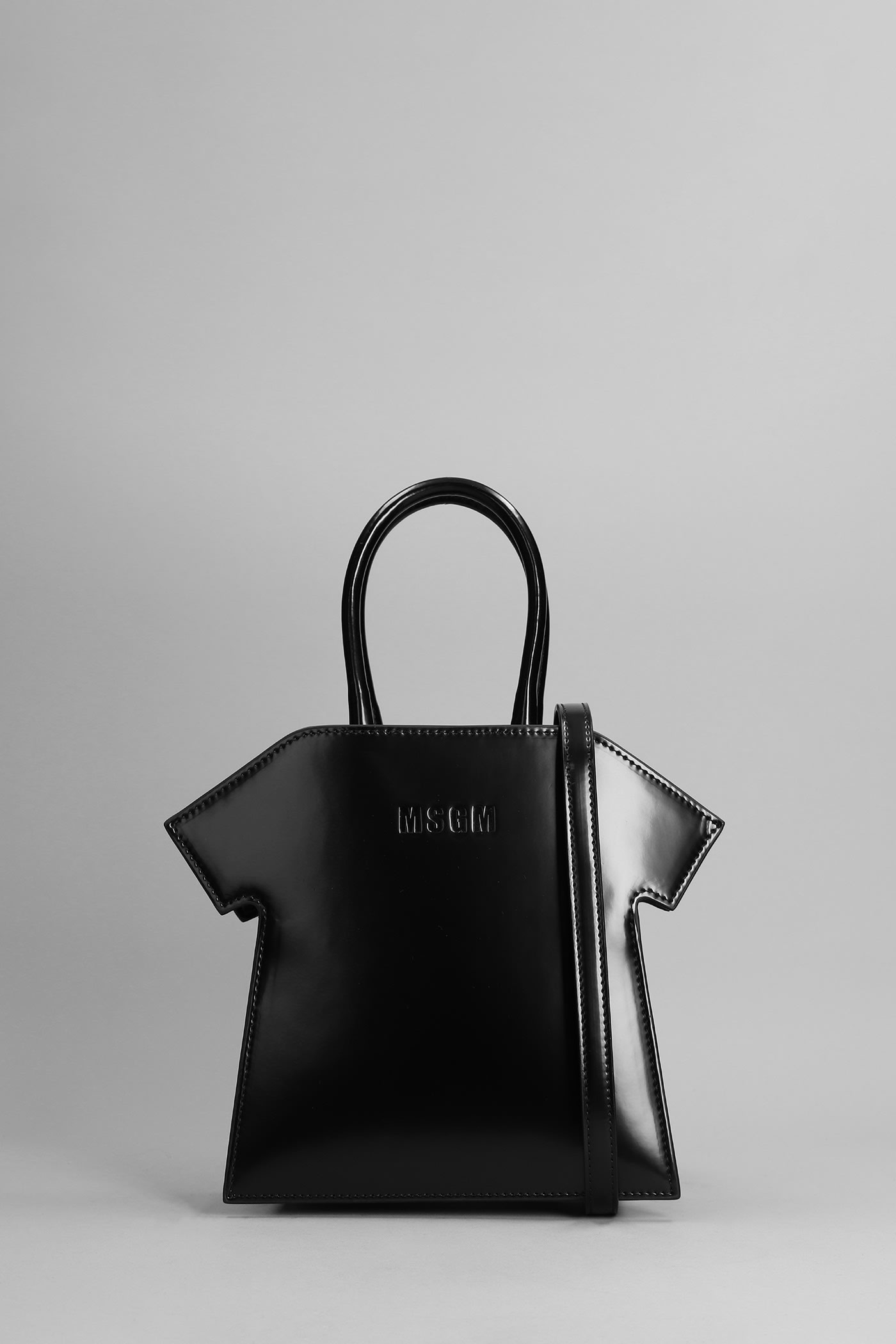 MSGM Hand Bag In Black Polyester