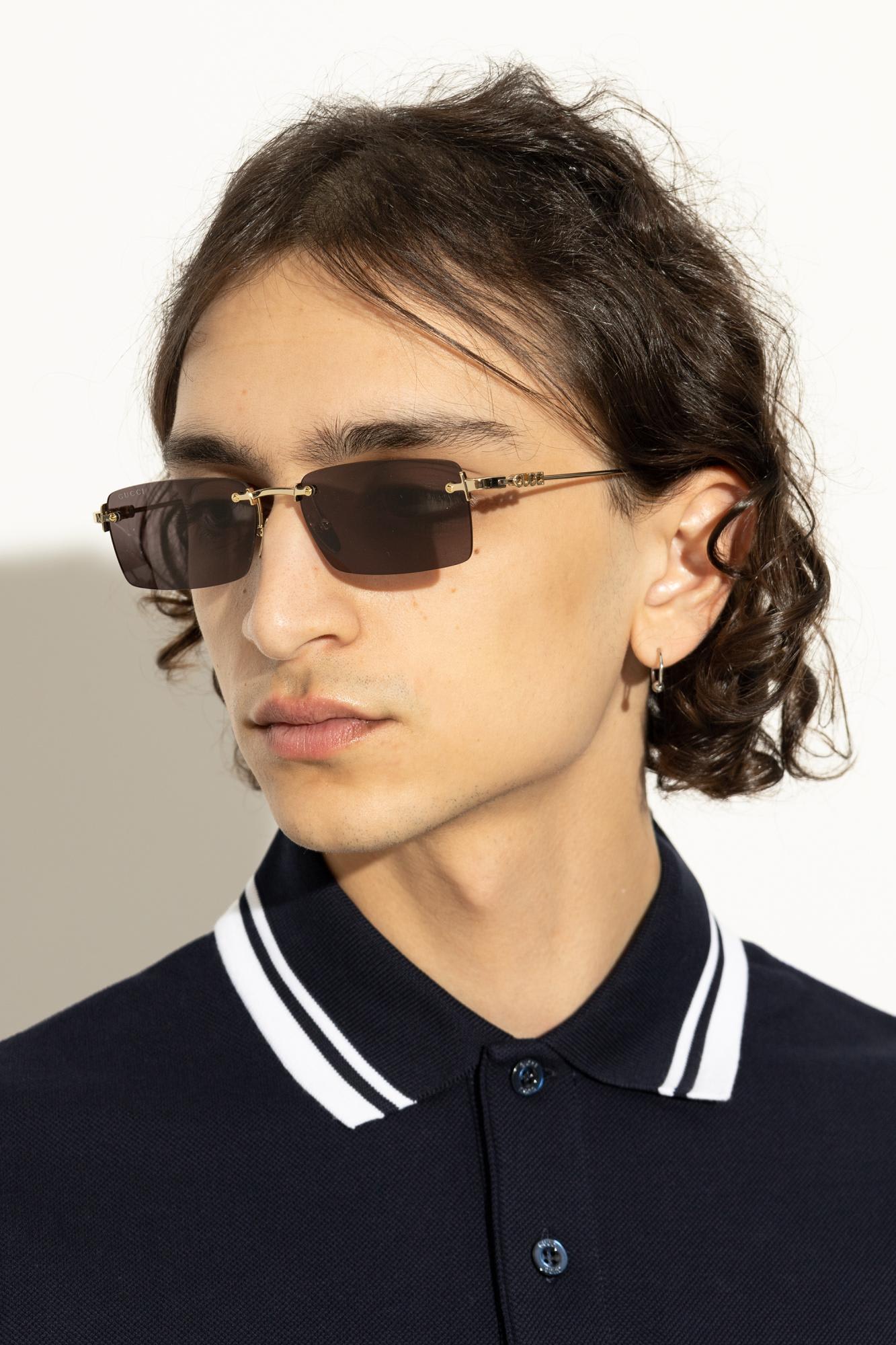 Gucci Women Rectangular Shape Sunglasses In Purple