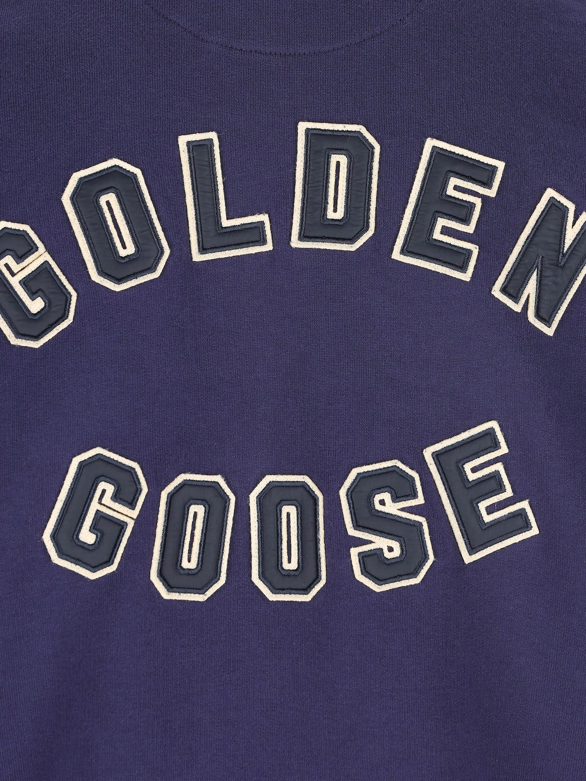 Shop Golden Goose Logo Detailed Drawstring Hoodie In .