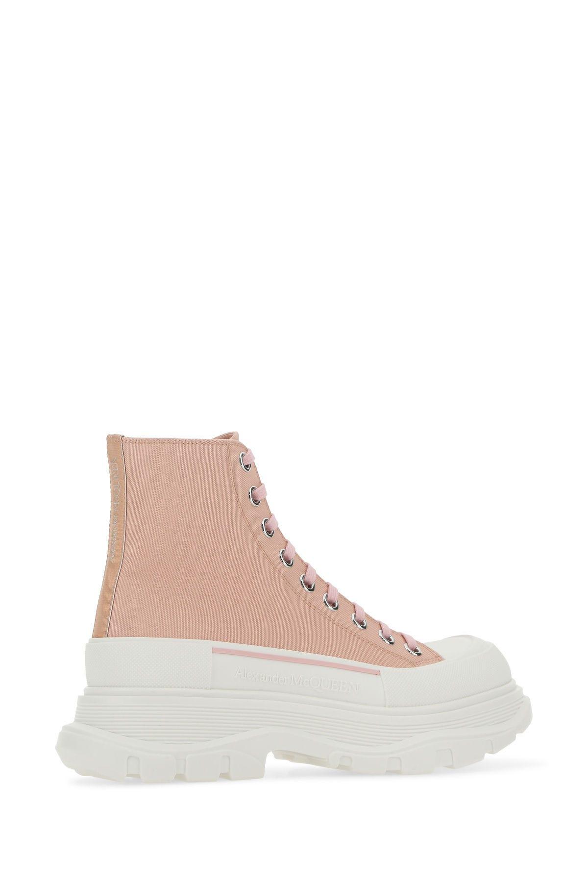 Alexander Mcqueen 45mm Tread Slick Leather Combat Boots
