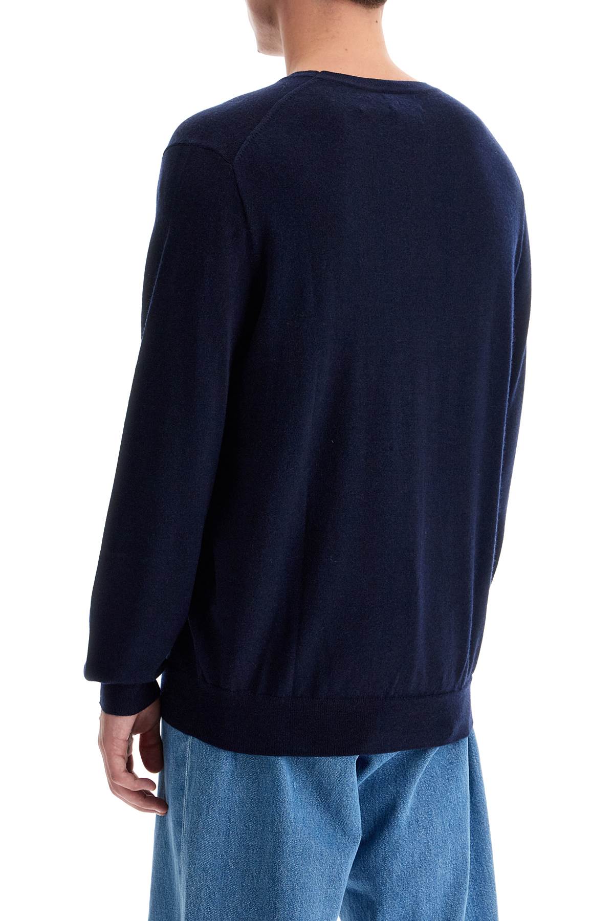 Shop Polo Ralph Lauren Crewneck Pullover With Embroidered In Hunter Navy (blue)