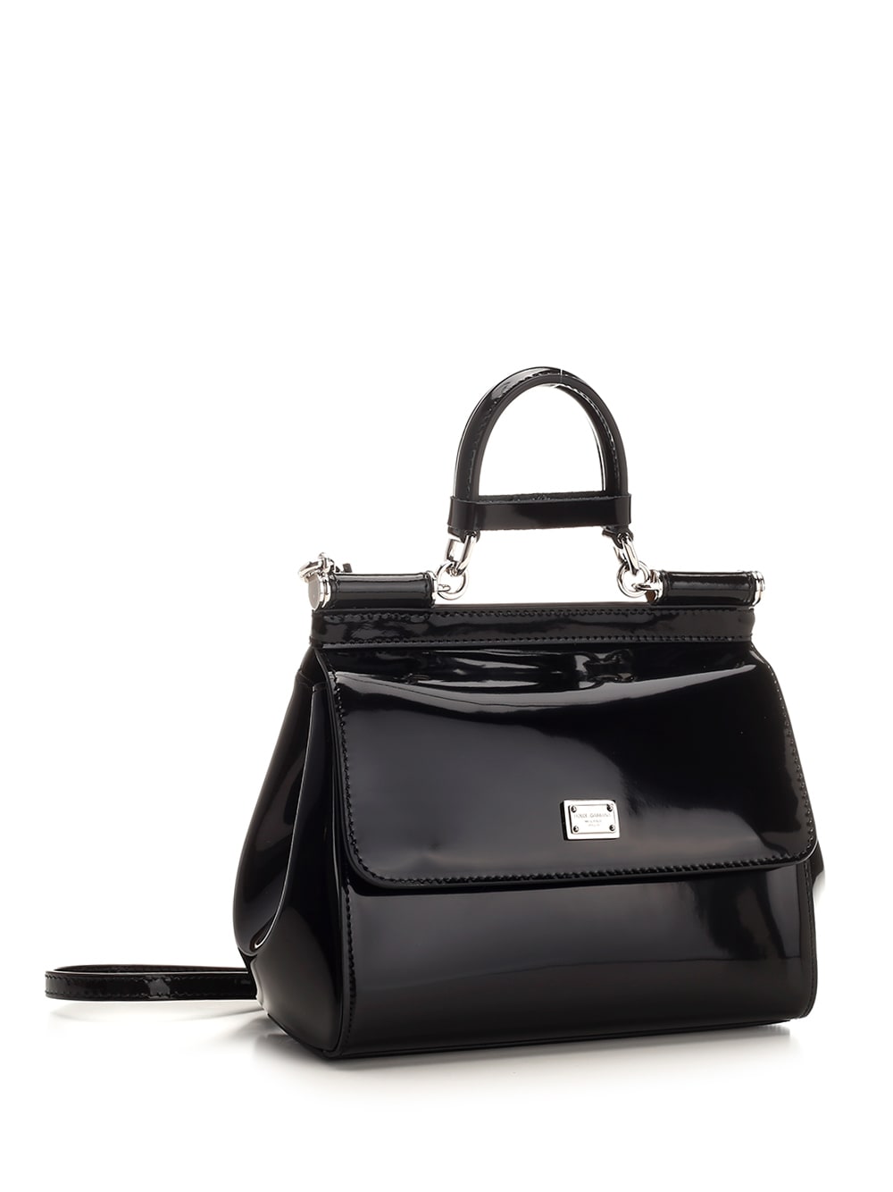 Shop Dolce & Gabbana Medium Sicily Shoulder Bag In Black
