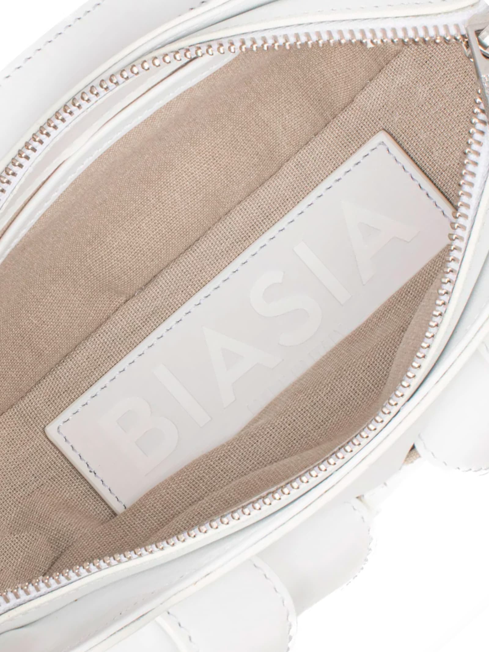 Biasia Y2k Leather Shoulder Bag In White