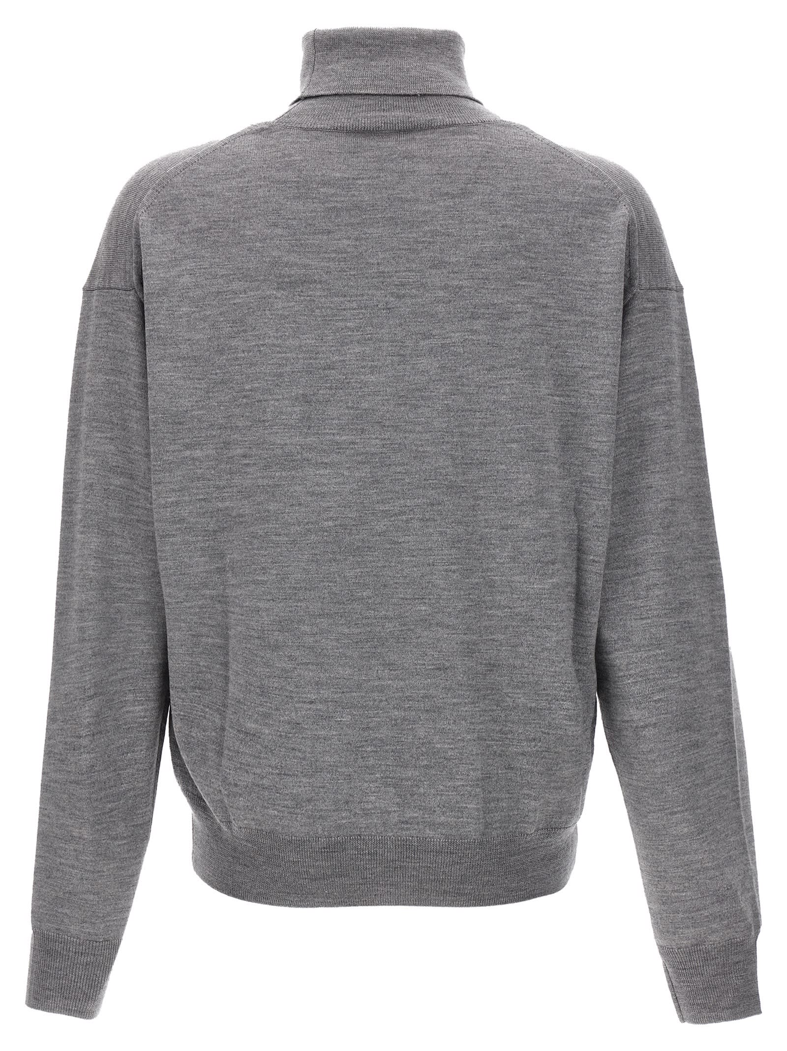 Shop Kenzo Target Turtleneck Sweater In Gray