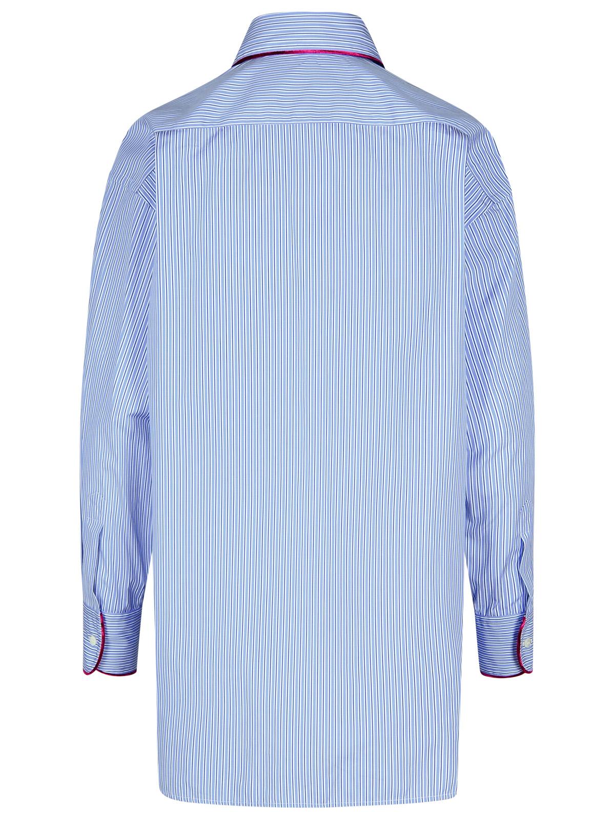 Shop Etro Light Blue Cotton Shirt