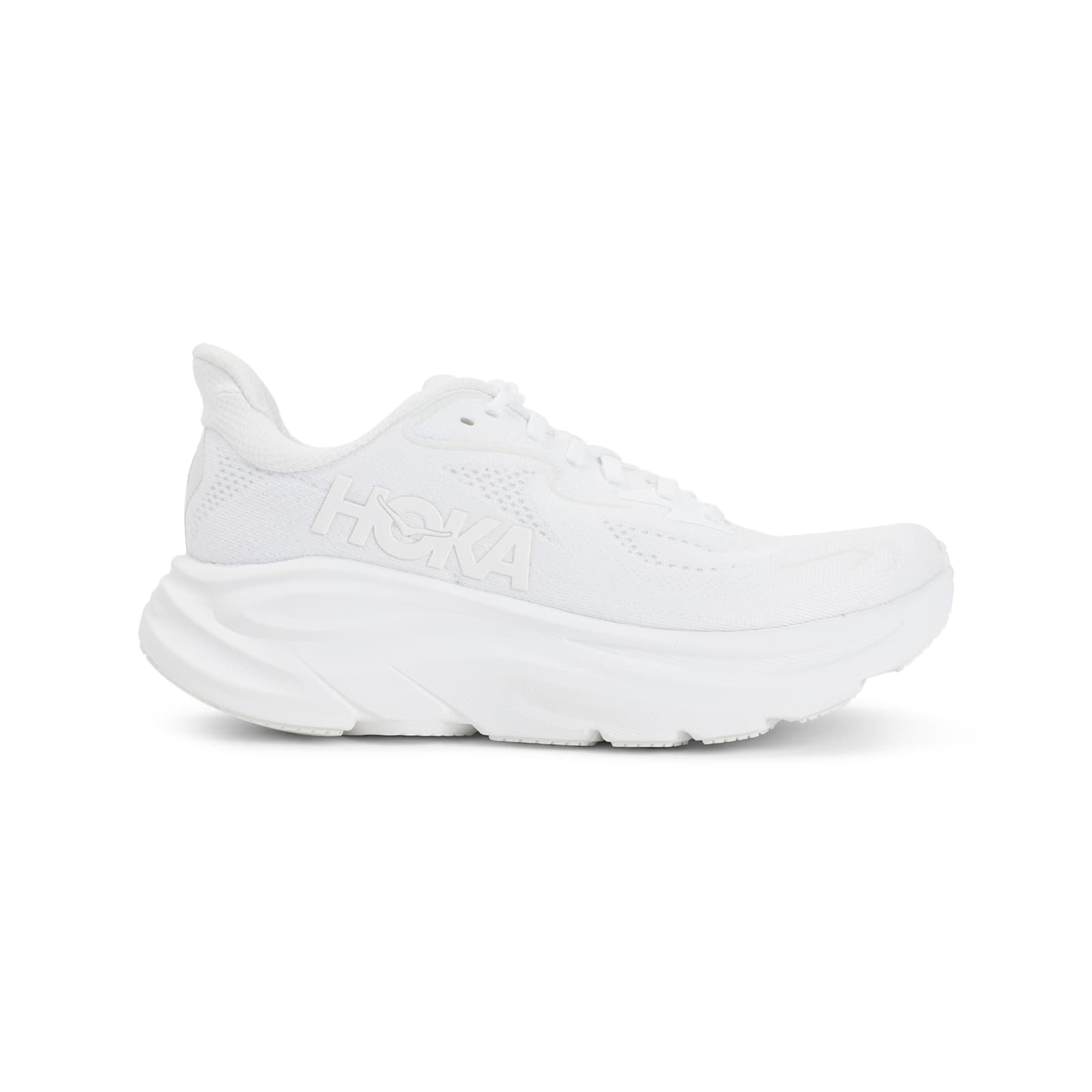 Hoka Streamlined White Sneakers With Cushioned Sole