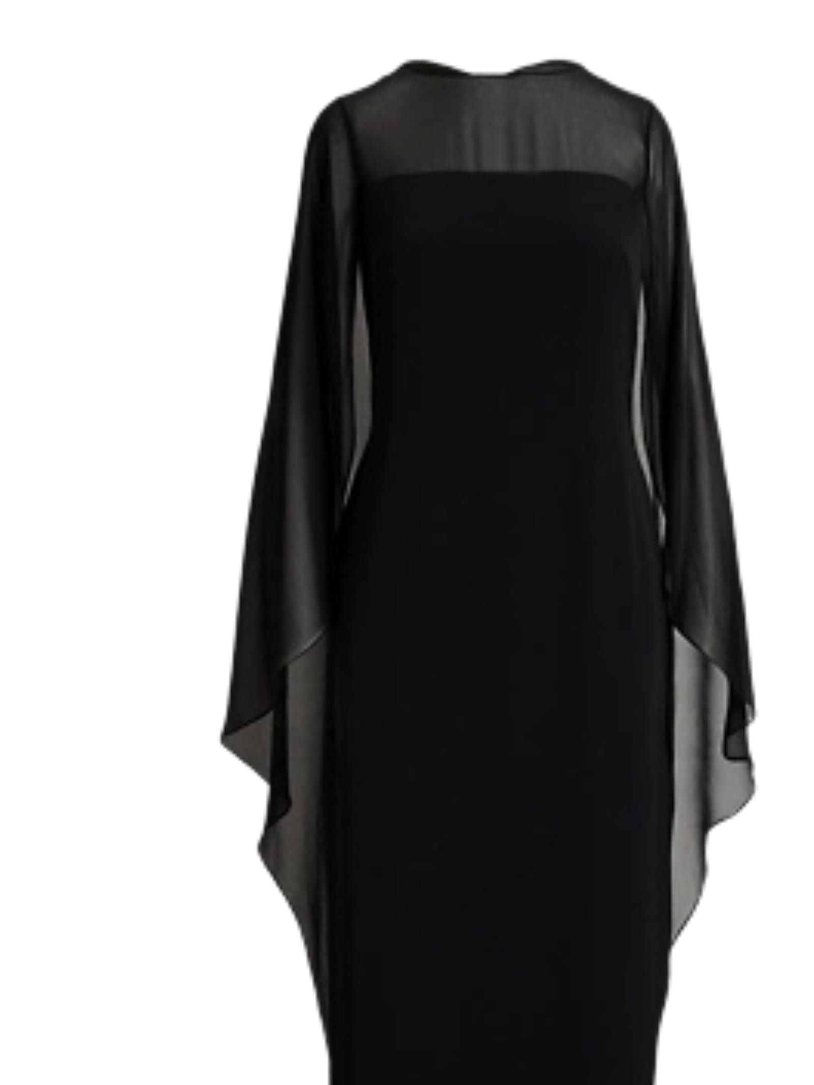 Shop Ralph Lauren Lavati Short Sleeve Gown In Black