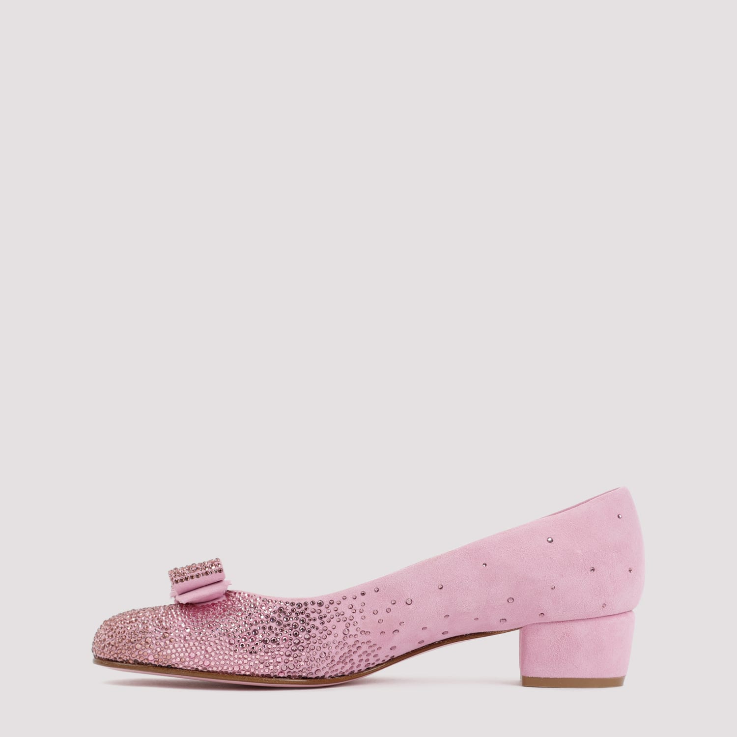 Shop Ferragamo Leather Vara Ballerinas In Bubblegum