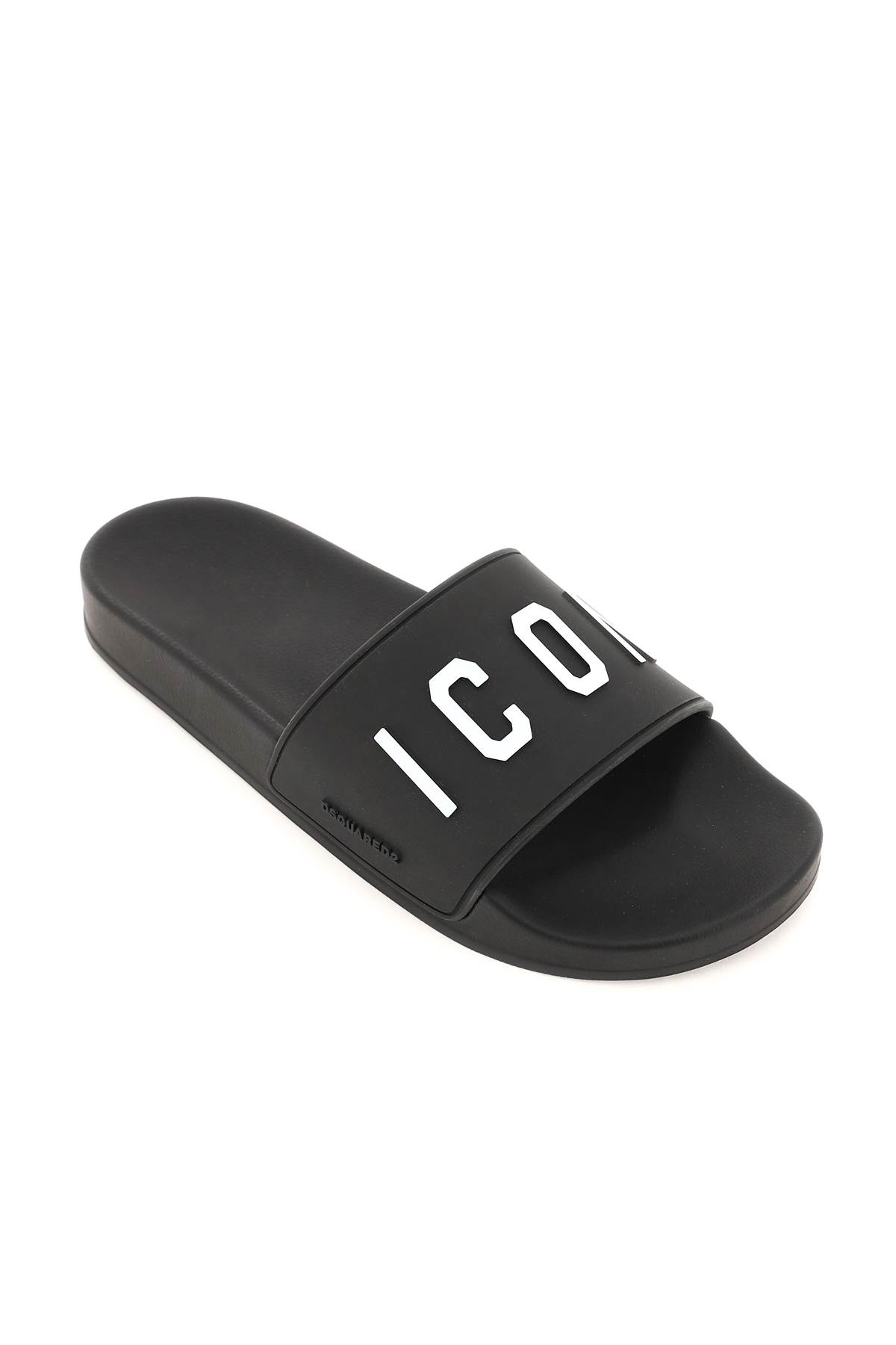 Shop Dsquared2 Icon Rubber Slides In Black