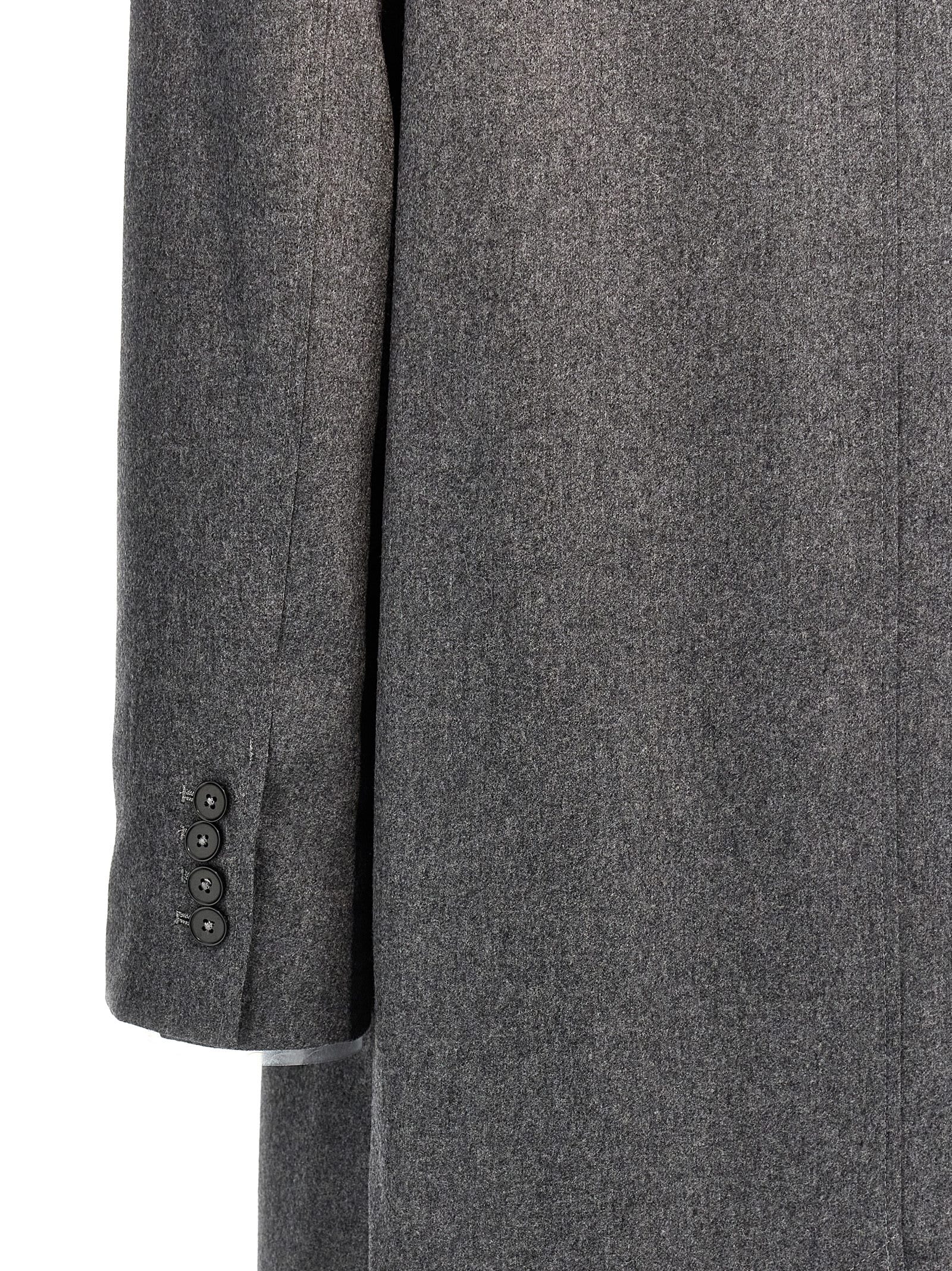 Shop Loulou Studio Zeno Coat In Gray