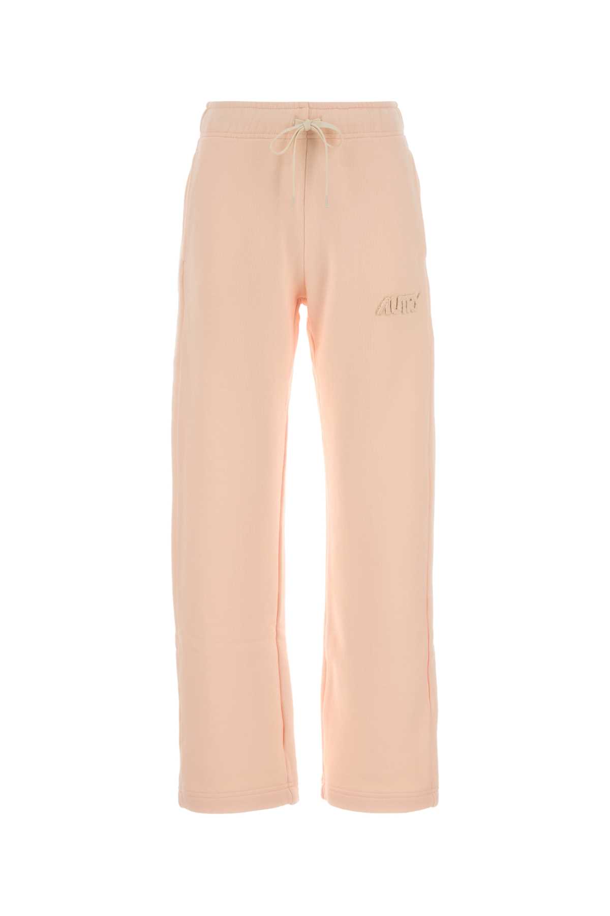 Autry Cotton Joggers With Wide Leg Design In Neutral