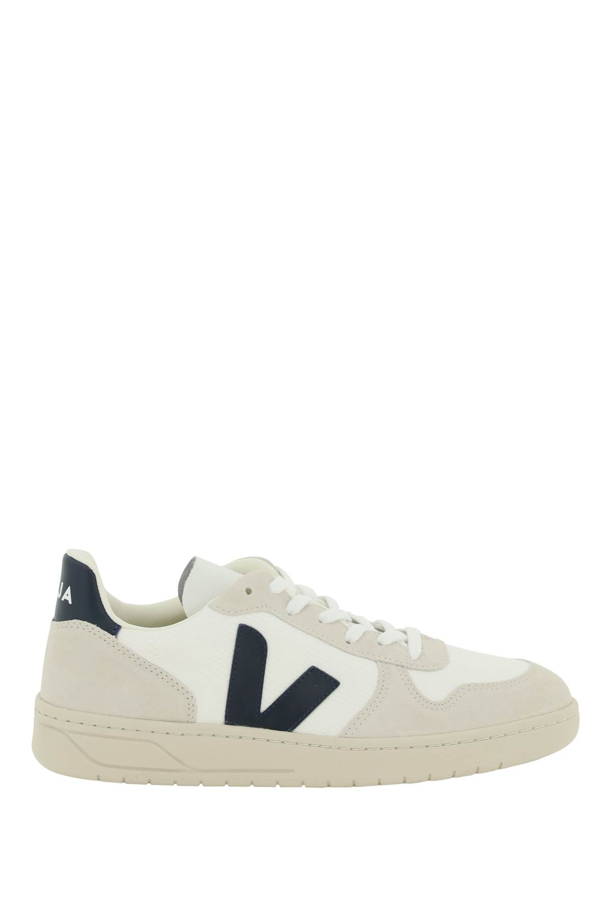 Shop Veja V-10 B-mesh Sneakers In B-mesh White Nautico (white)