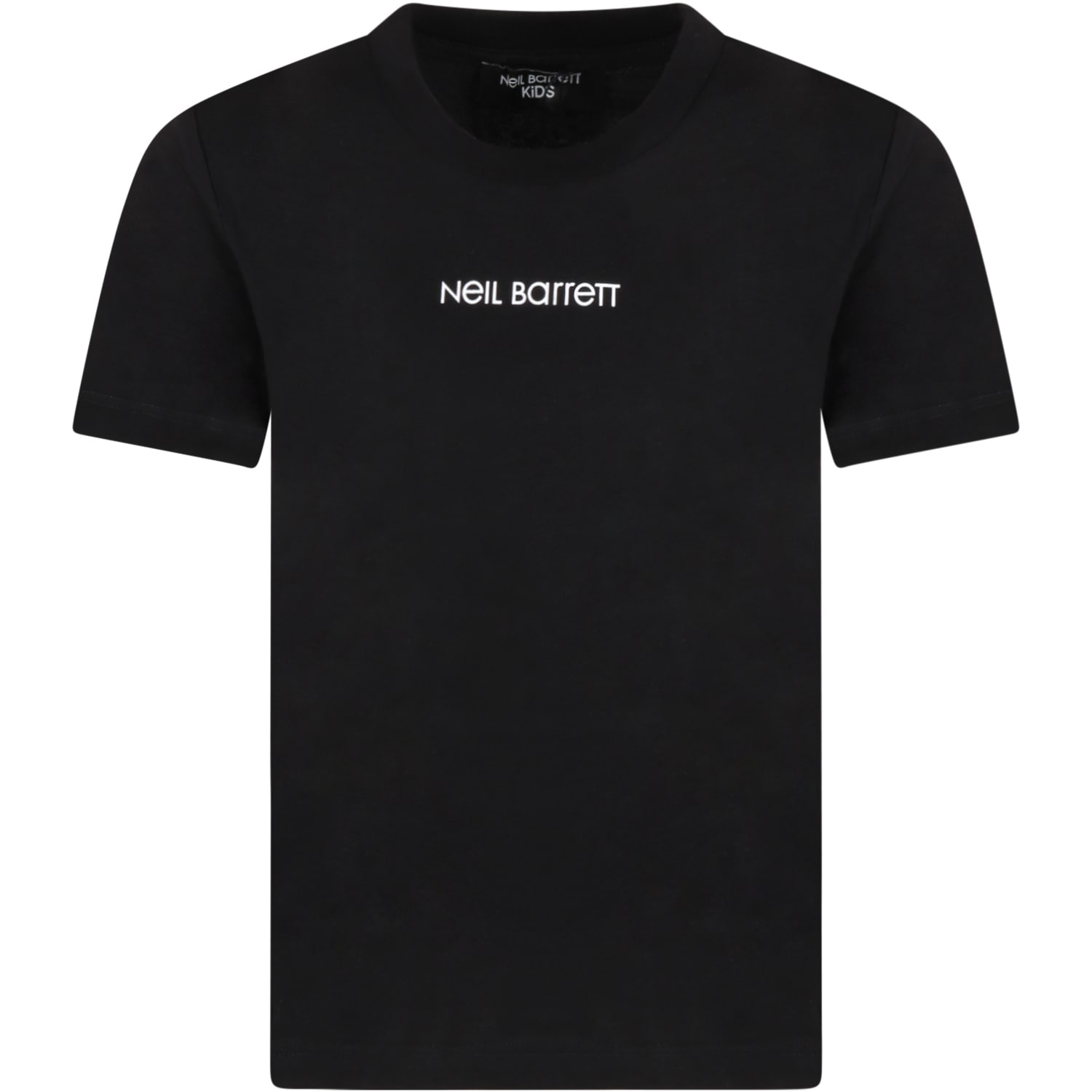 Neil Barrett Black T-shirt For Boy With Logo